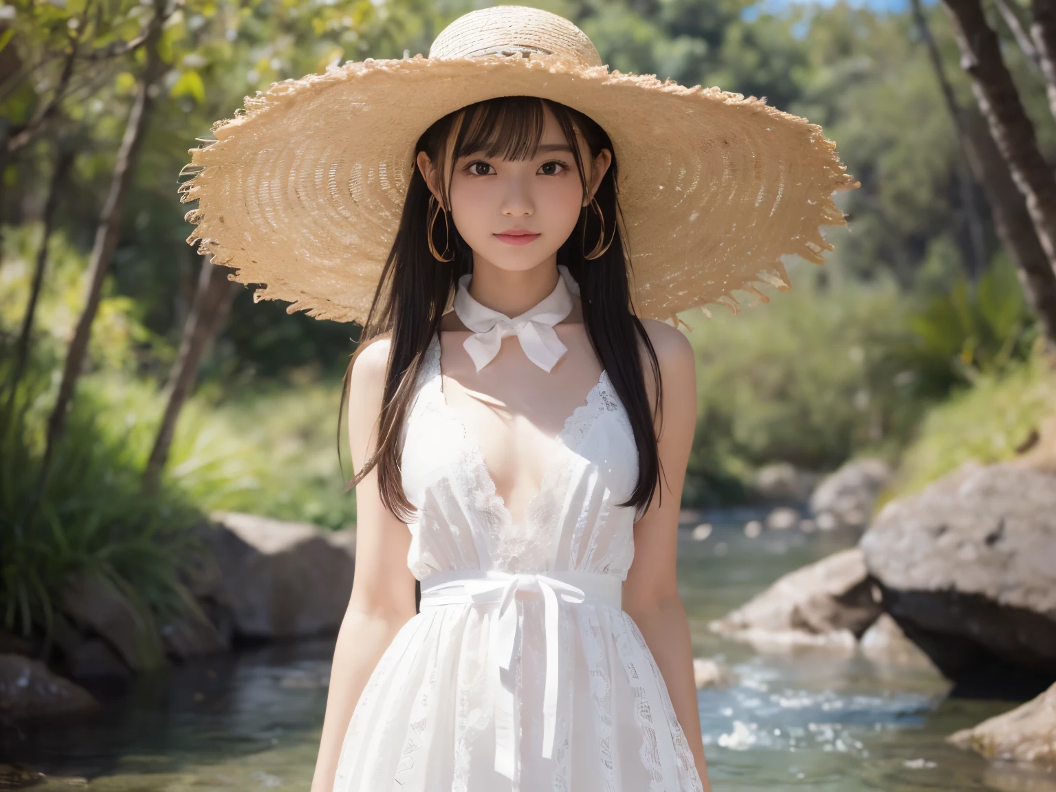(RAW photos, best quality), (realistic, Photo Realism: 1.3), Extremely Refined and Beautiful, Amazing, Fine Detail, Masterpiece, Ultra Detail, High Resolution, (Best Illustration), (Best Shadow), Intricate, ,mythology, high quality, highly detailed, masterpiece, epic, particle effects, dynamic effects,volumetric fog, 8k Ultra HD, DSLR, High quality, (Film grain: 1.4), Fujifilm XT3,Official Art, Unity 8K wallpaper, Ultra detailed, Beautiful and beautiful, Best quality, (fractal art: 1.4), very detailed, dynamic angle, denim lens, (bright colors), OC, (half: 1.2), china, (tape: 1.3), (Smile: 0.5), (Chinese God), Realistic, Ultra High Resolution, Complex, Ultra Detailed, (Skin Dents), Female, Detailed Body, (Detailed Face: 1.1), (Contoured Iris), (Watercolor Lenses), (Perfect Eyes), 4K, Gorgeous, (Masterpiece: 1.2), (Best Quality: 1.2),textured skin,anatomically correct,Debauchery, Seductive pose,1 girl,brunette hair,bare shoulders,long legs,calf,navel,collarbone,midriff,Puffer shorts,Barefoot, barefoot,Mini bikini top,fields,Pastoral,