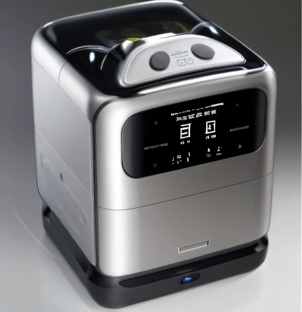 (High resolution rendering,masterpiece:1.2),computer rendered,full front view,3/4 front view, Detailed machine,Chinese medicine processing machine,Panda element, top angle view