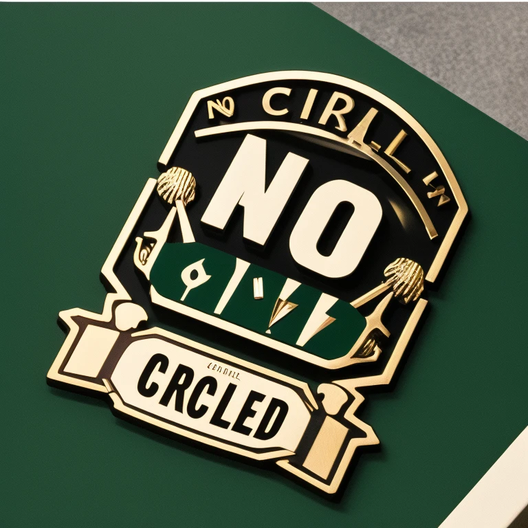 no background，Tool cart emblem，The logo is printed with the letters orcale，Retro logo design badge，rectangle，masterpiece，The finished product is for use on household tool carts as a simple emblem，The award-winning，Printed on dark green cube metal，Industrial style home，Each letter has a shape and meaning
