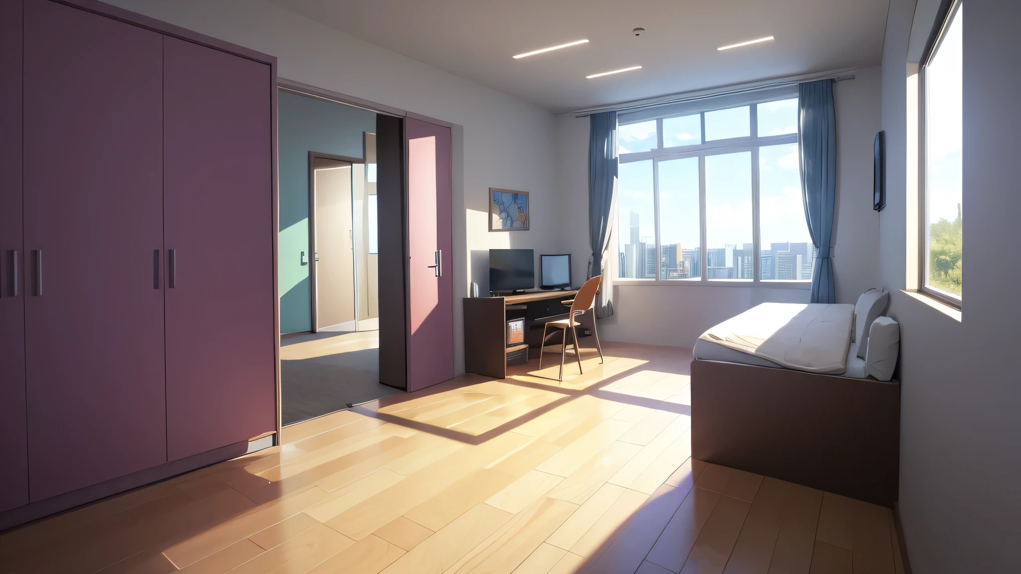 only background, visual novel, room with windows 