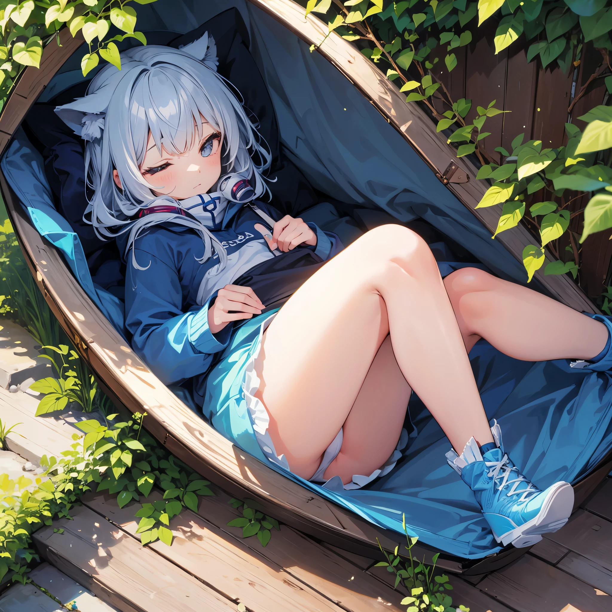 ultra-detailed , cute girl hibernating