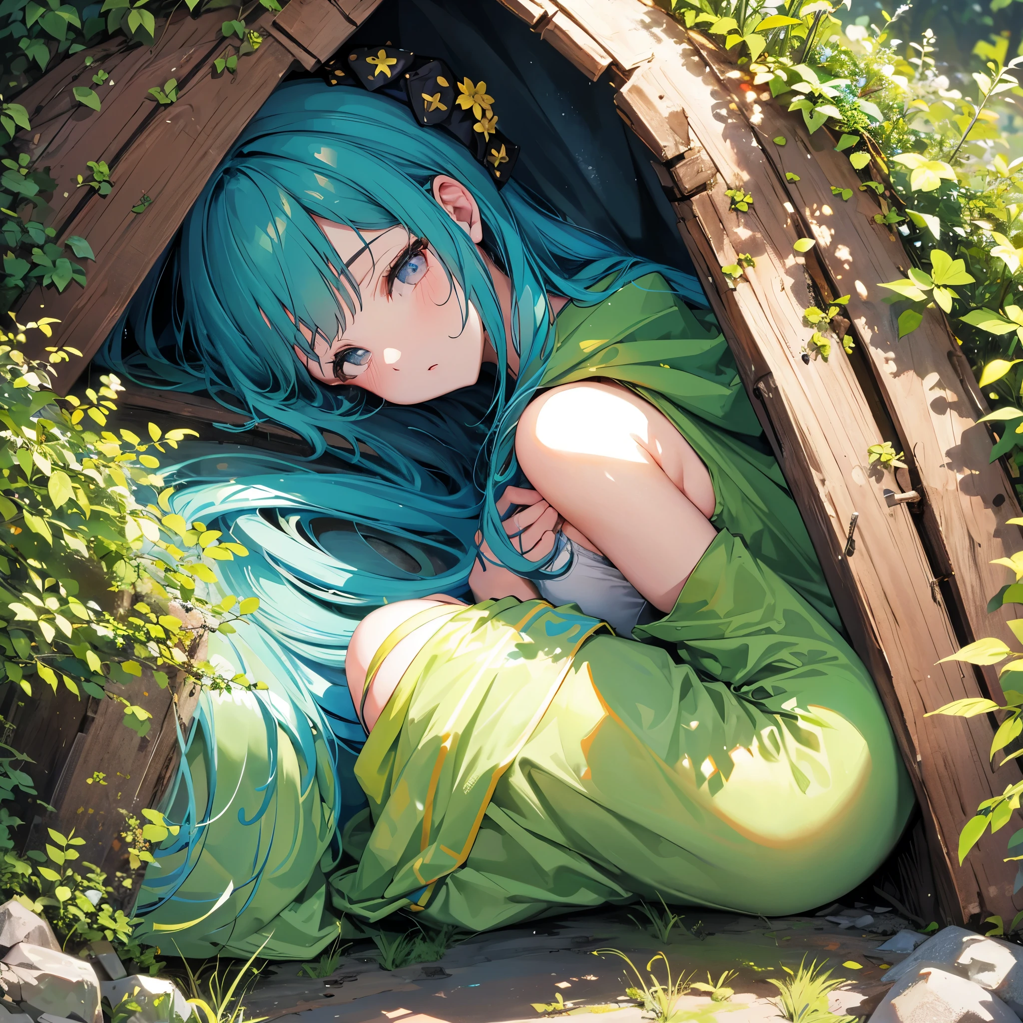 ultra-detailed , cute girl hibernating