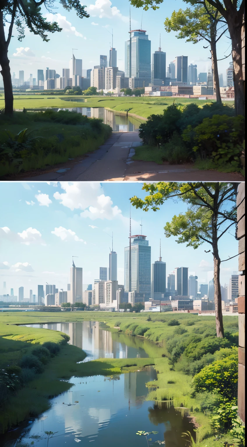 (((city built around a swamp area))),((swamp-side architecture)),(((birdseye view))),ancient ruins covered in moss and vines,cobbled streets,design lamplights,thick vegetation entwined with the city,water reflections,urban cityscape merging with nature,tangled roots piercing through pavement,urban environment contrasting with the lush greenery, vibrant colors ,(best quality,4k,8k,highres,masterpiece:1.2),(photorealistic,photo-realistic:1.37),(captivating cityscape), gothic architecture,
