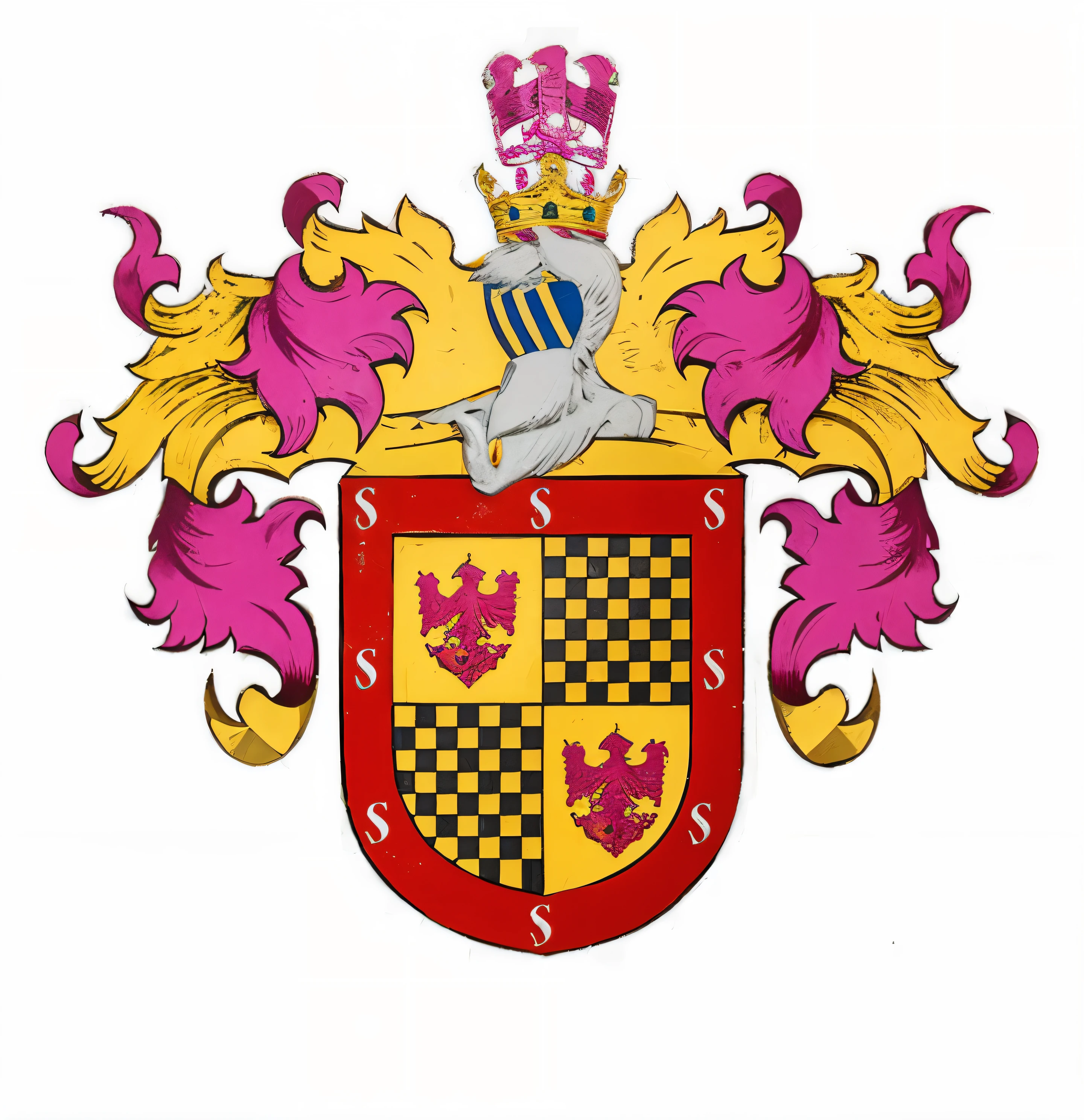 Coat of arms of the Sampaio family, Cinematic quality,HDR