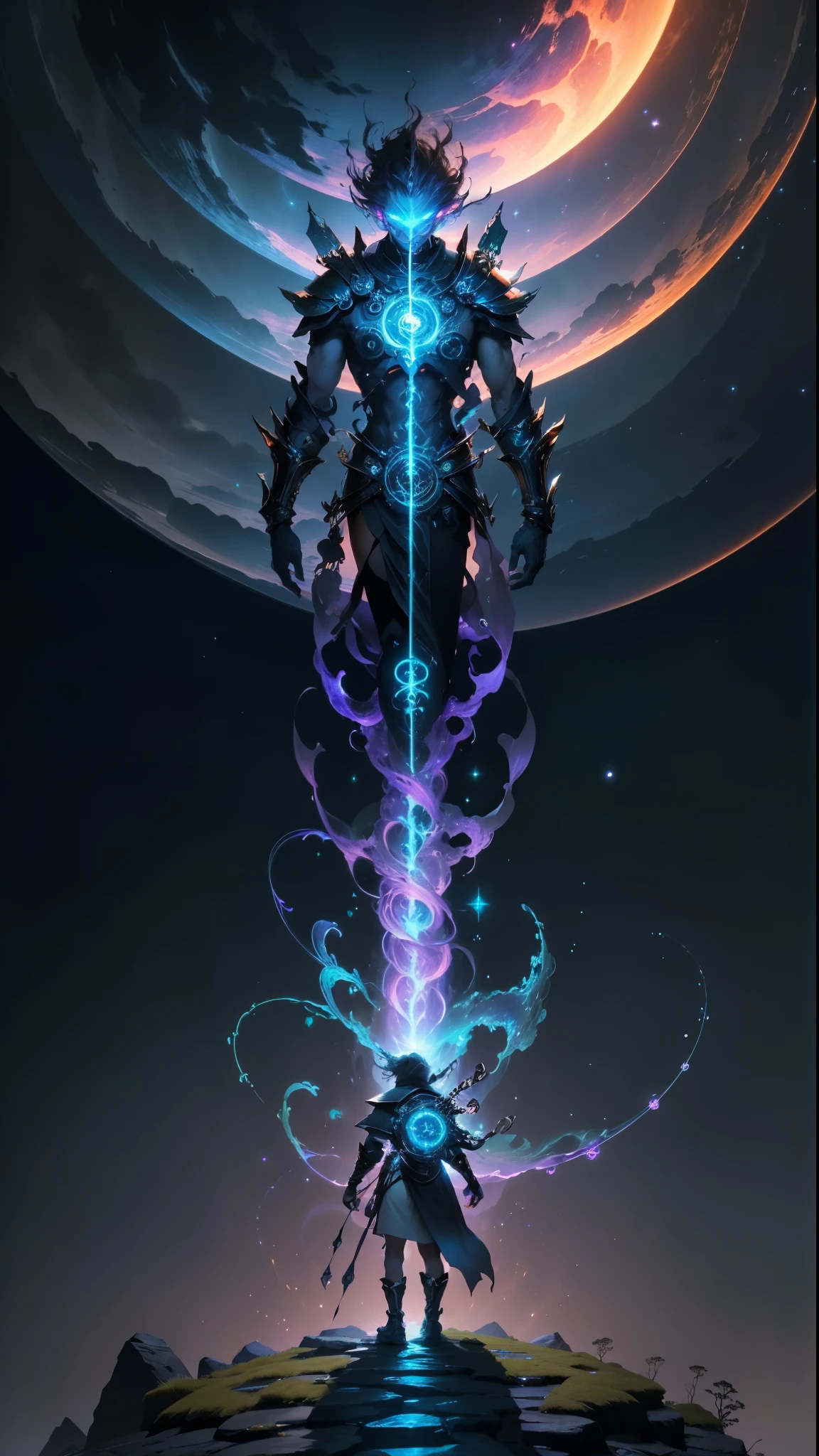 ((best quality)), ((masterpiece)), (Very detailed:1.3), 3D, in the distant future,The line between science fiction and fantasy has disappeared, The world is a tapestry of amazing wonders. Enter a universe where magic and technology coexist, Shaping the destiny of civilization in the vastness of space. The center of this realm is the Celestial Hub, an intergalactic center of mystical energies and technological wonders. evo, Mysterious knowledge intertwined with cutting-edge, Created a society whose spaceships were imbued with the power of an ancient spell, and technology is augmented by the mystical arts. 作为年轻的探险家On伟大的奥德赛之旅, Destined to reveal the secret of the hub of heaven. As you traverse the uncharted realms of the cosmos, You will encounter different civilizations,Full of creatures with extraordinary abilities. From the elegant elf needle, 跨维度旅行的艺术在evo得以完善, Android Group’s Cybernetic Enclave, Witness a life where magic and technology intertwine. When you tune into the energy flowing through the Nexus of Space and Time,Unleash your potential power. Harness ancient magic from forgotten sorceries to propel your spaceship across the vastness of the universe. Participate in epic battles against cosmic monsters and intergalactic tyrants, Wield magical weapons filled with future upgrades. When you enter the mysterious realm of the Celestial Nexus, Explore the origins of the fusion of magic and technology. Discover ancient prophecies,These prophecies foretell a catastrophic event that could upset this delicate balance. Join a group of extraordinary people, Each brings their own blend of magical talents and technical expertise, On