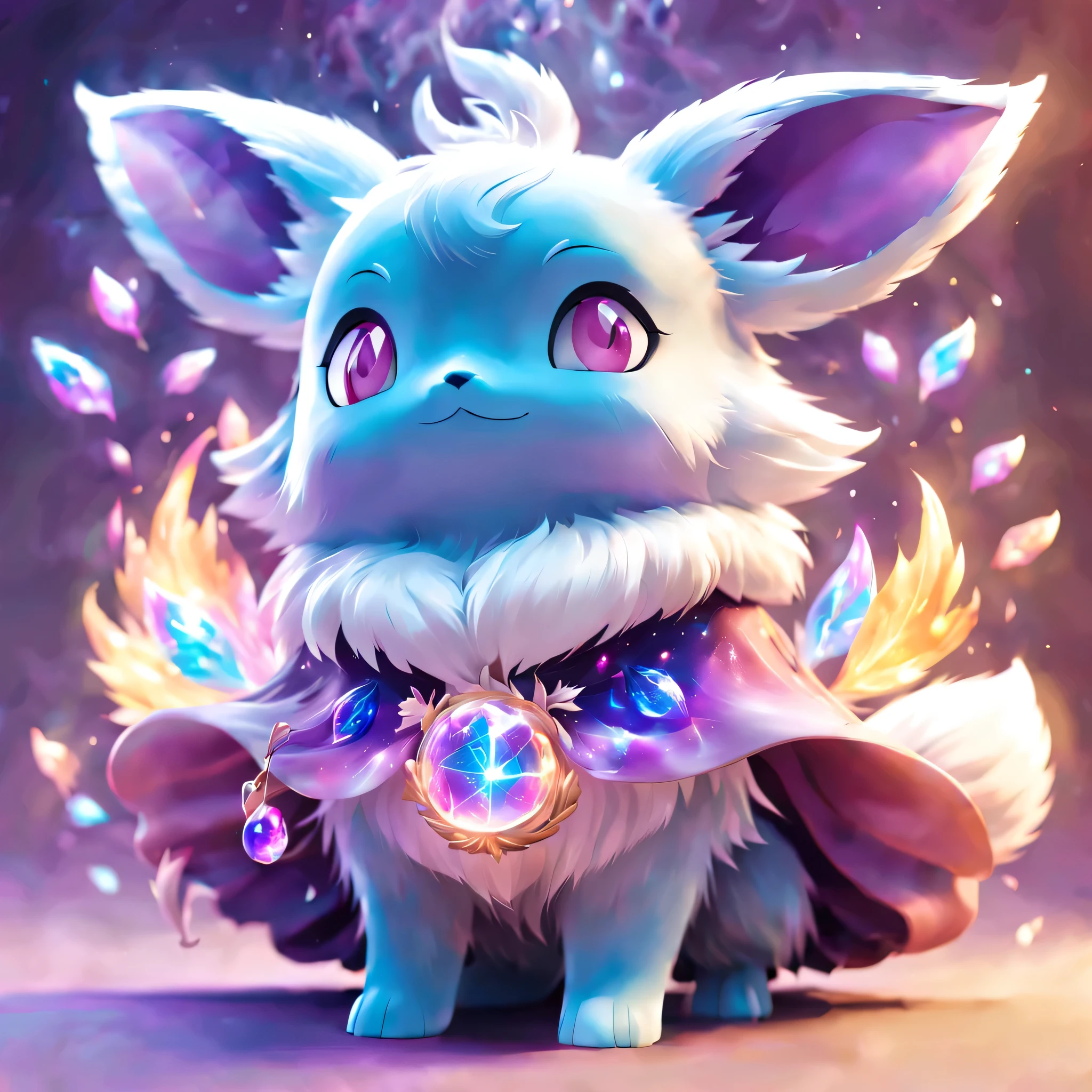 pal world nox,whole body,masterpiece,Cast colorful spells,rich colors,3D,8K,nice,cute,magical lights,magic effect