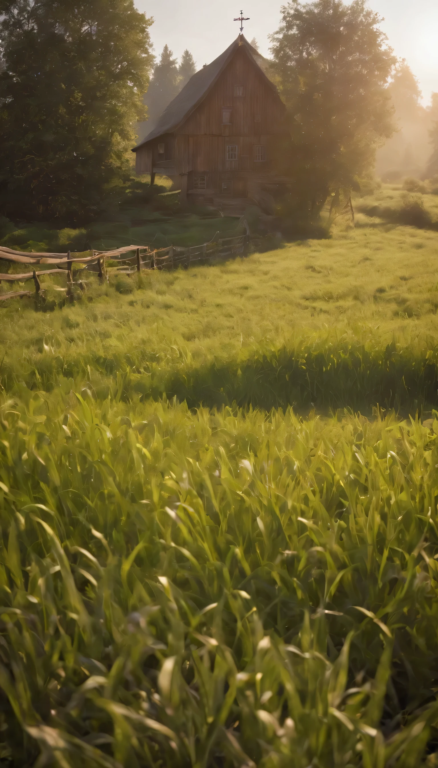 (Highly detailed CG Unity 8K wallpaper、masterpiece、highest quality、Super detailed)、(best lighting、best shadow、very delicate and beautiful)highest quality、8K、Detailed facial depiction、masterpiece、highest quality、clear image quality、A photo of a vast field seen from the balcony