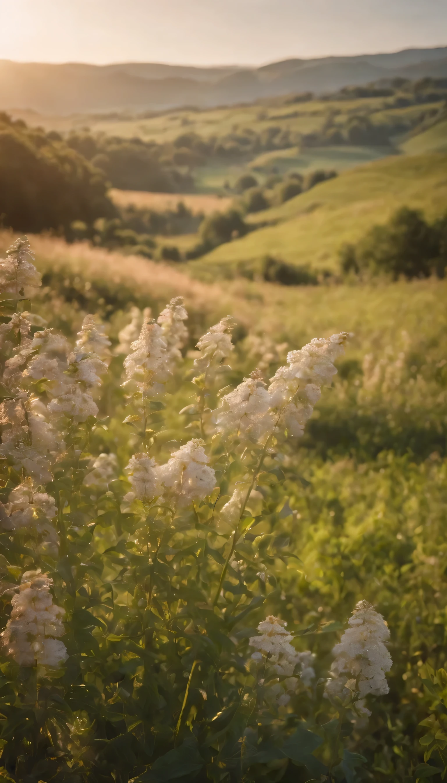 (Highly detailed CG Unity 8K wallpaper、masterpiece、highest quality、Super detailed)、(best lighting、best shadow、very delicate and beautiful)highest quality、8K、Detailed facial depiction、masterpiece、highest quality、clear image quality、A photo of a vast field seen from the balcony