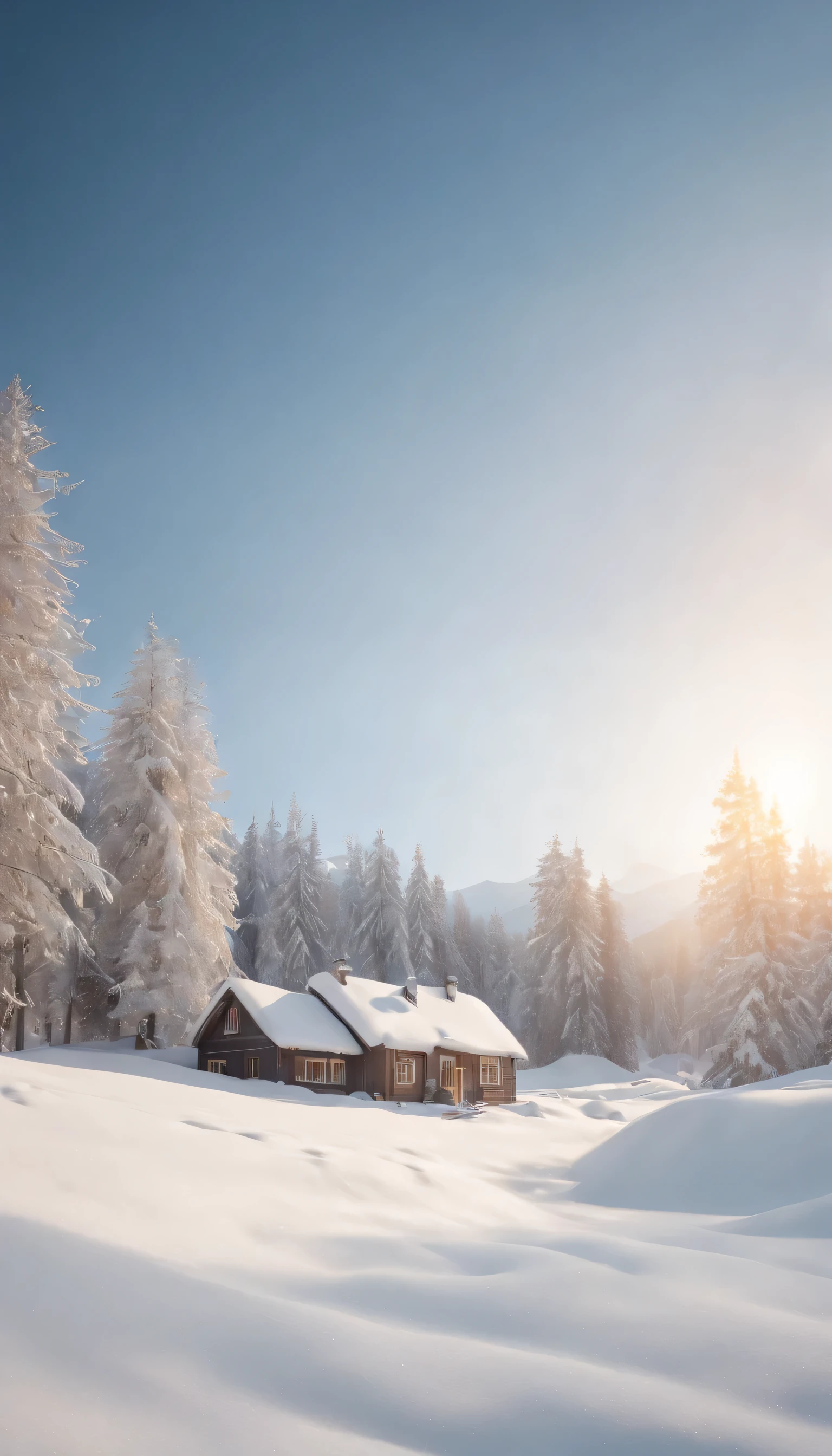 (Highly detailed CG Unity 8K wallpaper、masterpiece、highest quality、Super detailed)、(best lighting、best shadow、very delicate and beautiful)、highest quality、8K、Detailed facial depiction、masterpiece、highest quality、clear image quality、Photo of snowy scenery seen from the window