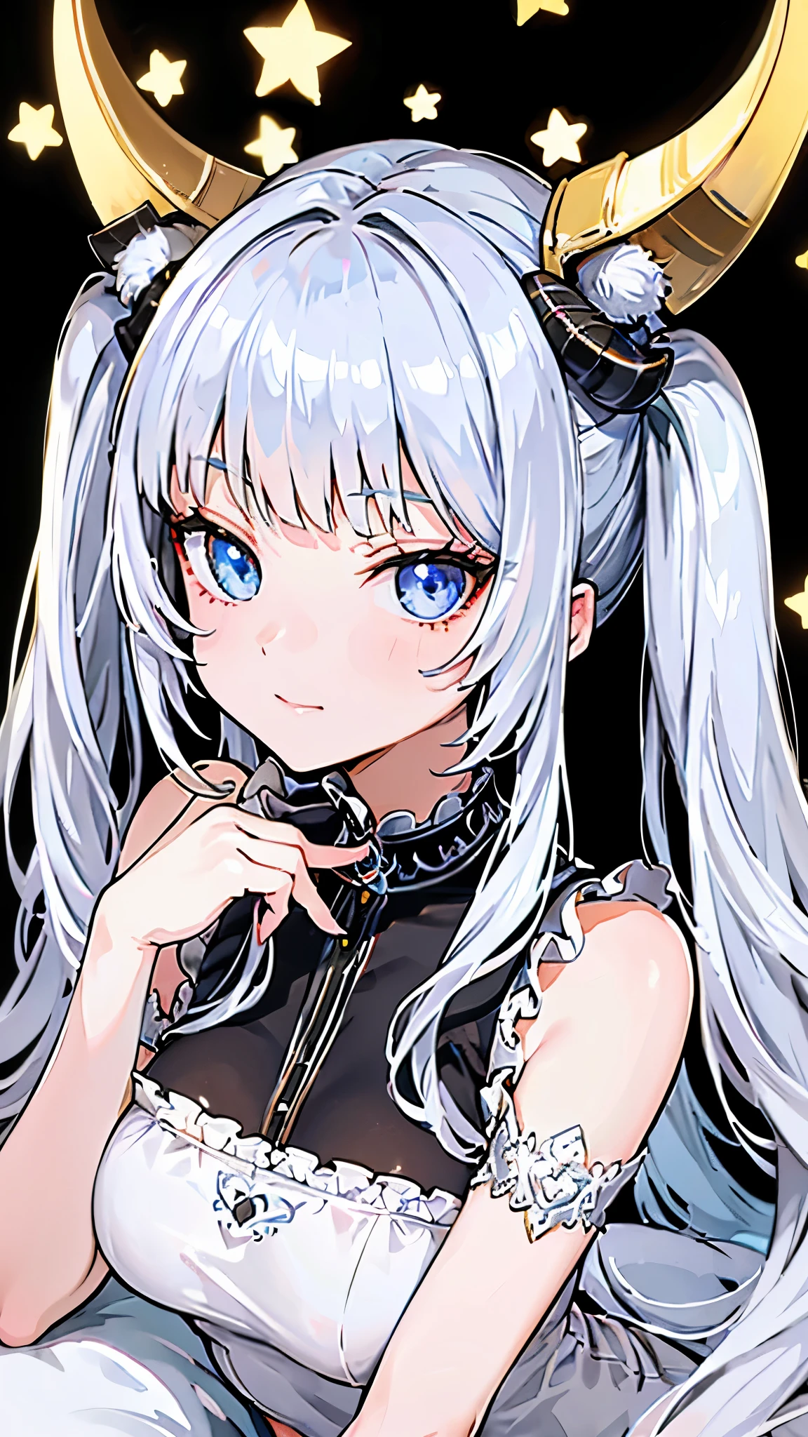 {huge_filesize},{best quality},{highly detailed},{ultra-detailed},illustration,masterpiece,{twintails},grey hair ,ta_fashion,gothic_lolihite_thighhighs,high heels,{demon horns},upper_body,an extremely delicate and beautiful girl,beautiful detailed eyes,ultra-detailed,glowing eyes,extremely_detailed_eyes_and_face,extremely detailed CG unity 8k wallpaper,finely detail,Bright stars,an extremely delicate and beautiful,extremely detailed
