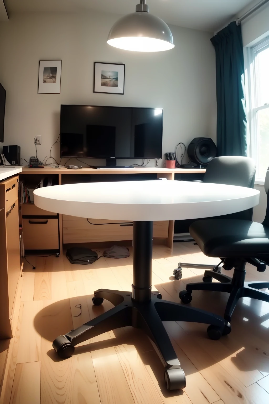 create a youtube studio room with table