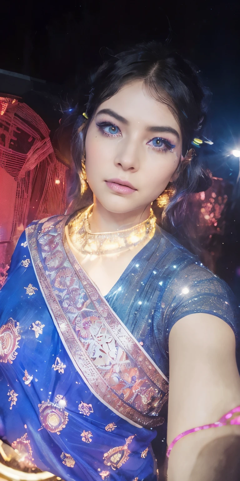 (Masterpiece:1.2), best quality, (night sky, medium length hair:1.2),(illustration:1.2), beautiful scenery, scared,(Masterfully crafted Glow, lens flare), (ultra-detailed), hyper details, (delicate detailed), (intricate details), (cinematic light, best quality Backlights), clear line, new world, viewer, solo female,(spacewoman, space), solo female, perfect body, (1girl), (Bright bioluminescent hair hair, bright glowing eyes), (galaxy ,alien planet),(astronaut wearing sexy futuristic formfitting spacesuit:1.1), slightly closed eyes, (cyberpunk), (Dynamic:1.3), ((makeup)), high contrast, (best illumination, an extremely delicate and beautiful), ((cinematic moonlight)), colourful, ((Photoshop Pastel Painting:1.1)), ethereal, (Cinematic masterpiece),suspense, fear, (interstellar), splashes of colour, absolutely eye-catching, ((caustic)), dynamic angle ,beautiful (detailed glow), (eerie),(Intricate Detailed Cinematic Scenery Behind:1.2),ambient occlusion, (ambient moonlight), ray-traced reflections, intricately detailed visible background , (glowing spacesuit), Terrifying, (bioluminescent vegetation:1.2), terror, uneasy, futuristic, horrifying, (hologram heads up display), (Exquisite large comet)