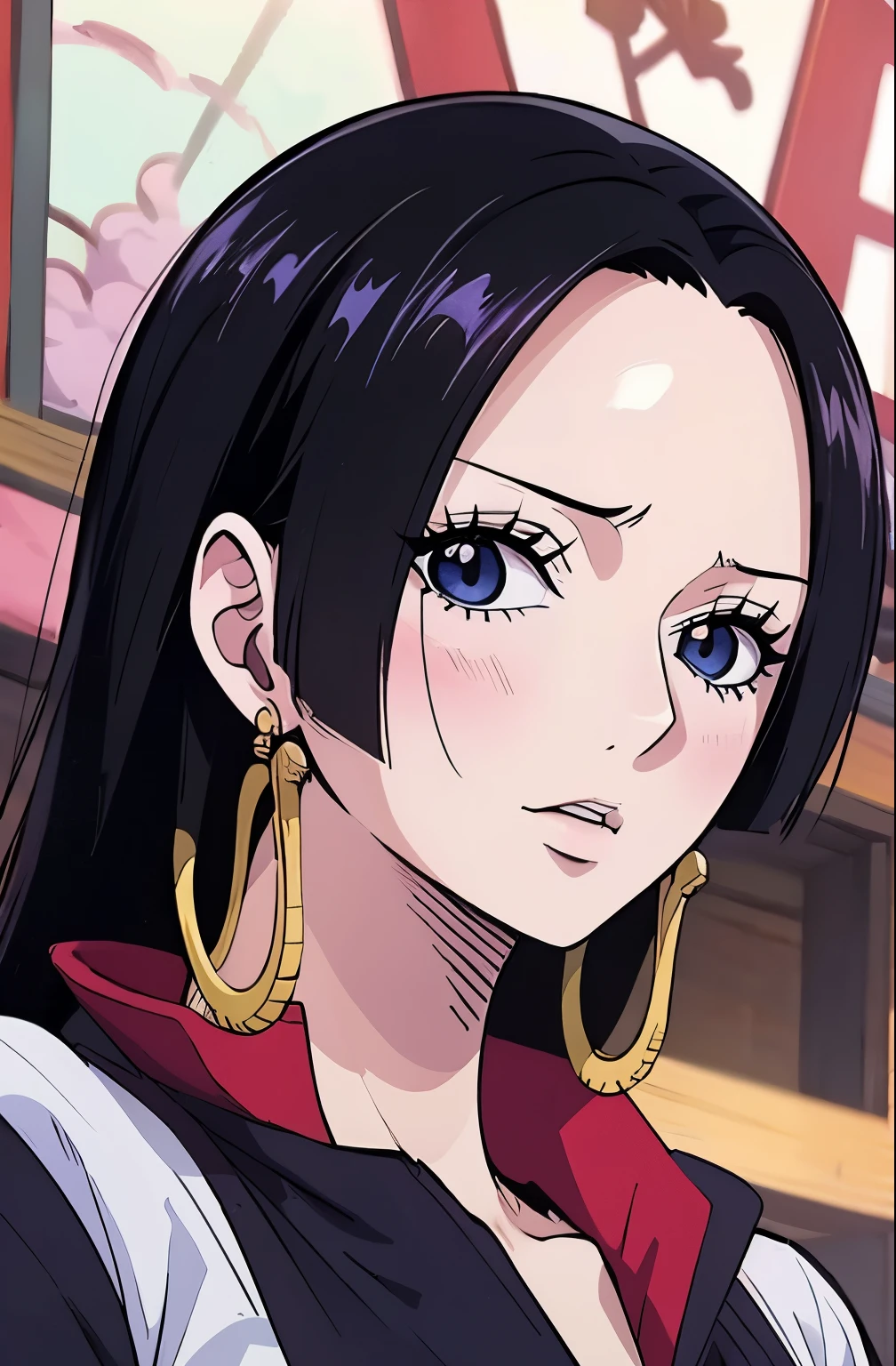 A close-up of an Asian woman, Nico Robin, produced by Anime Painter Studio, Realistic Anime Art Style, Realistic Anime Art Style, Marin Kitagawa Doujin Art, Beautiful Anime Portrait, Anime Realism Style, Beautiful Anime Woman, Drawn in Anime Painter Studio, High Quality Doujin Art, Range Murata and Art Germ, Beautiful Anime Art Style , (nsfw:1.5)