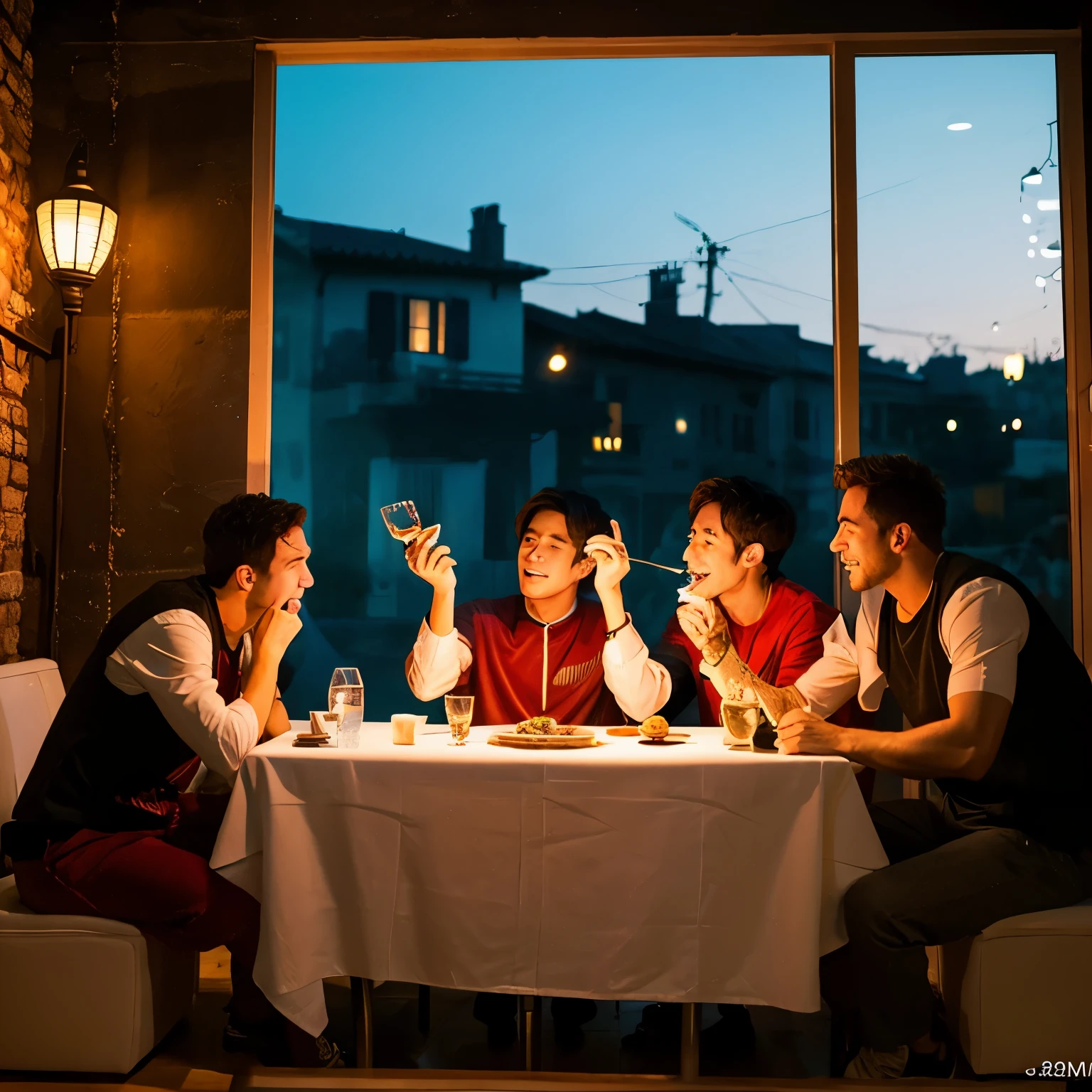 Last supper 4 male friends