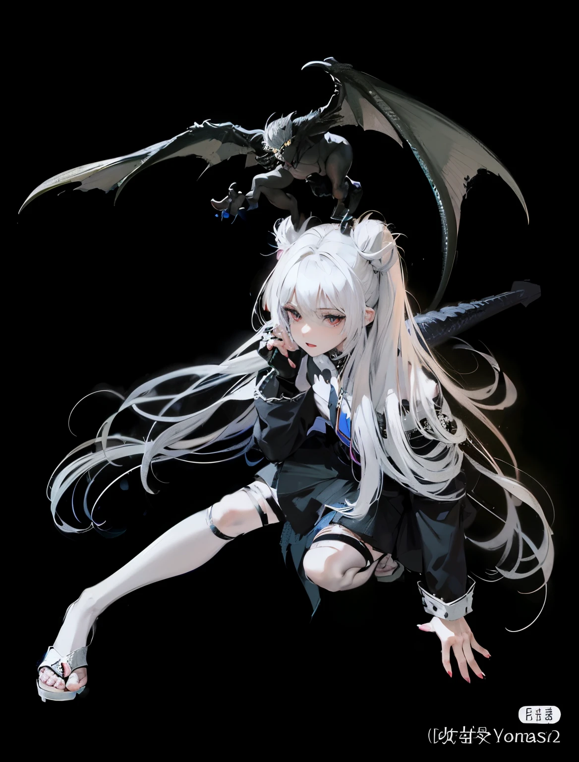 a close up of a woman with white hair and a dragon on her head, anime girl role play, anime role play, gothic shoujo anime girl, with long white hair, with white hair, Demon anime girl, white cat girl, anime goth girl, Mika Kurai Devil, role play photo, anime characters, Very beautiful anime catwoman, role play