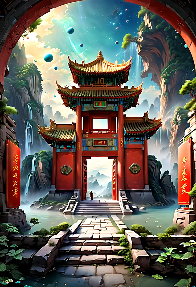 Forgotten gateway to unknown space, by Ross Tran, best quality, masterpiece, high-definition details, 8k