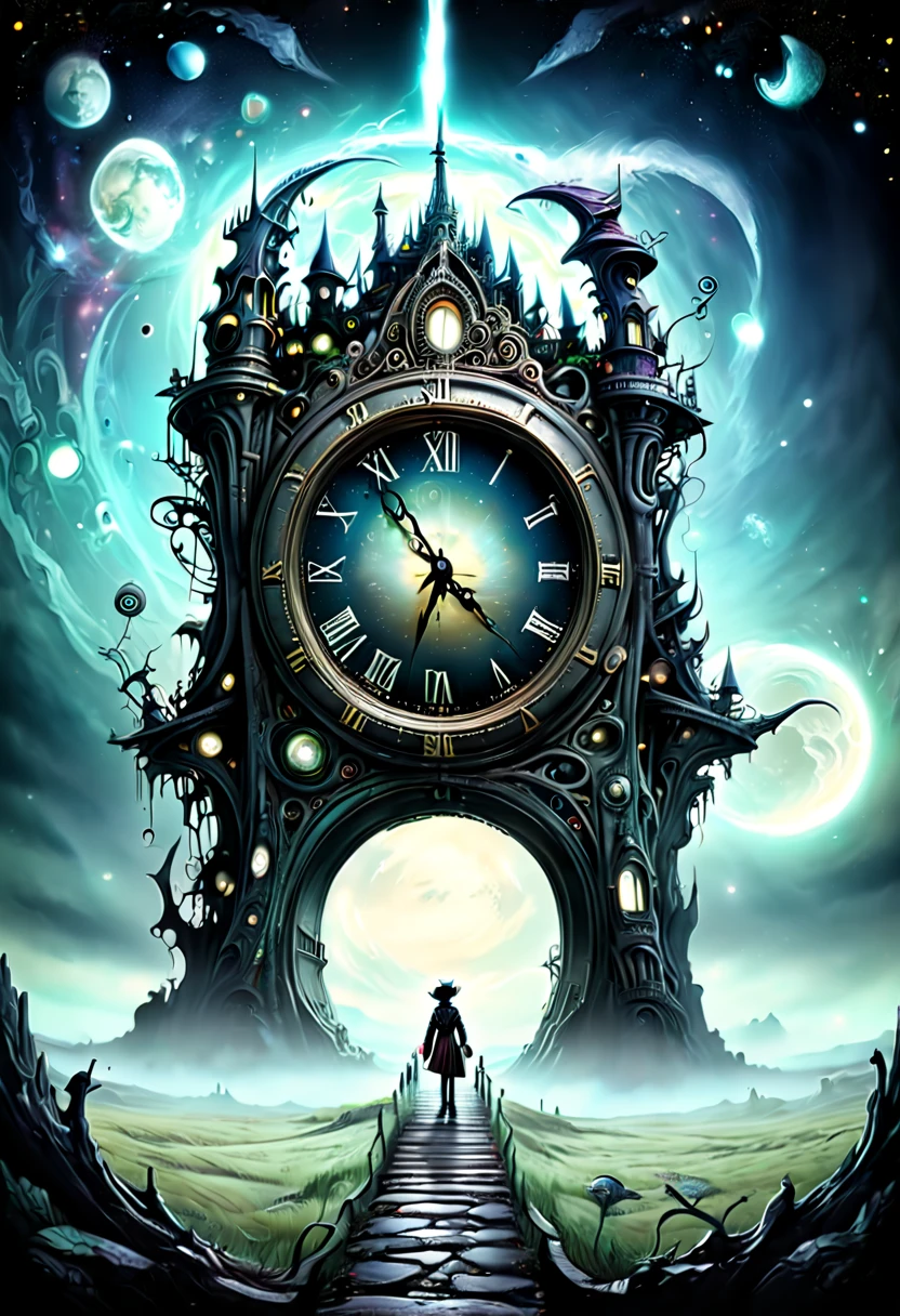 Forgotten gateway to time and space, by Tim Burton, best quality, masterpiece, high-definition details, 8k
