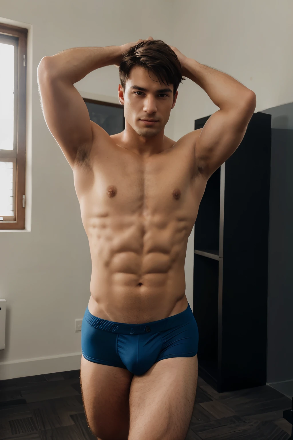 Male Abs, High Quality, Studio, Photoshoot, even light, front view, no harsh shadows