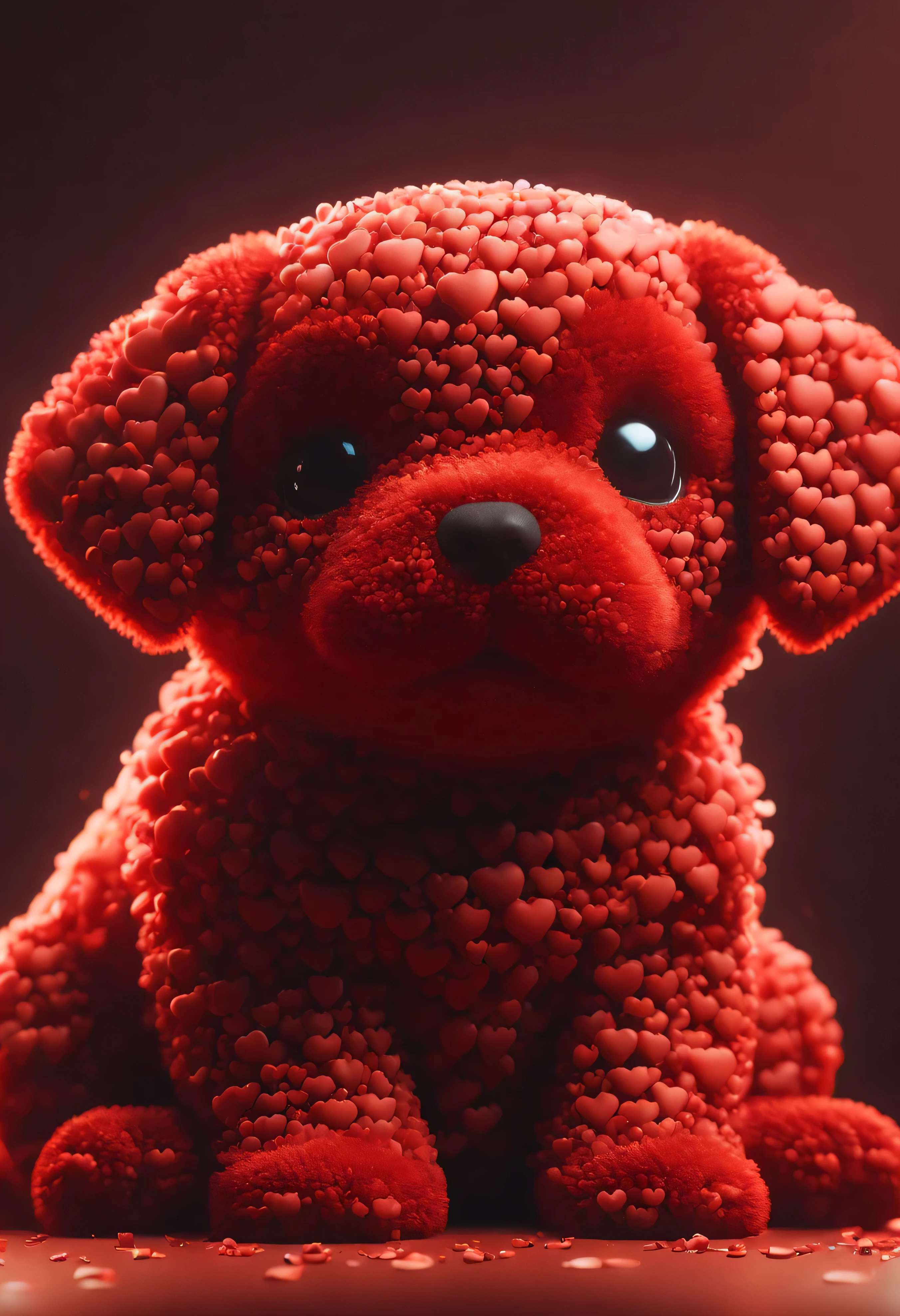 ap0l0veh3art5 style, ((red girl)), facing viewer, ((hand on hip)), ((holding cellphone)), cuddly, warm atmosphere, perfect composition, ultrahigh detail, UHD, 8k wallpaper, octane render, simple colour gradient background