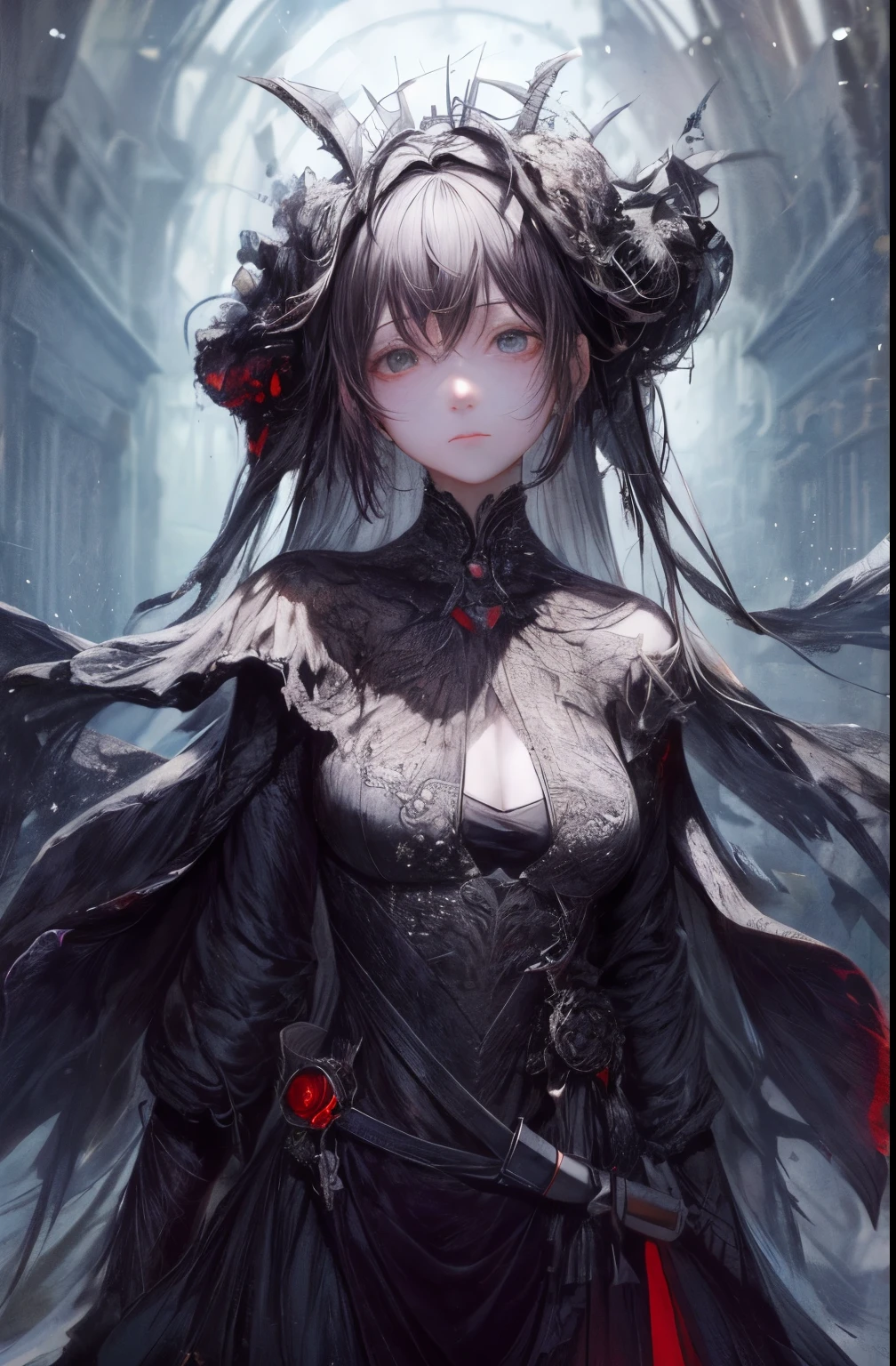 masterpiece,best quality, high quality, (dark:1.2), abyss, Award-winning photography, depth of field, human development report, Very detailed,ArtStation Trends,CGSociety Trends,complex,high detail,dark的