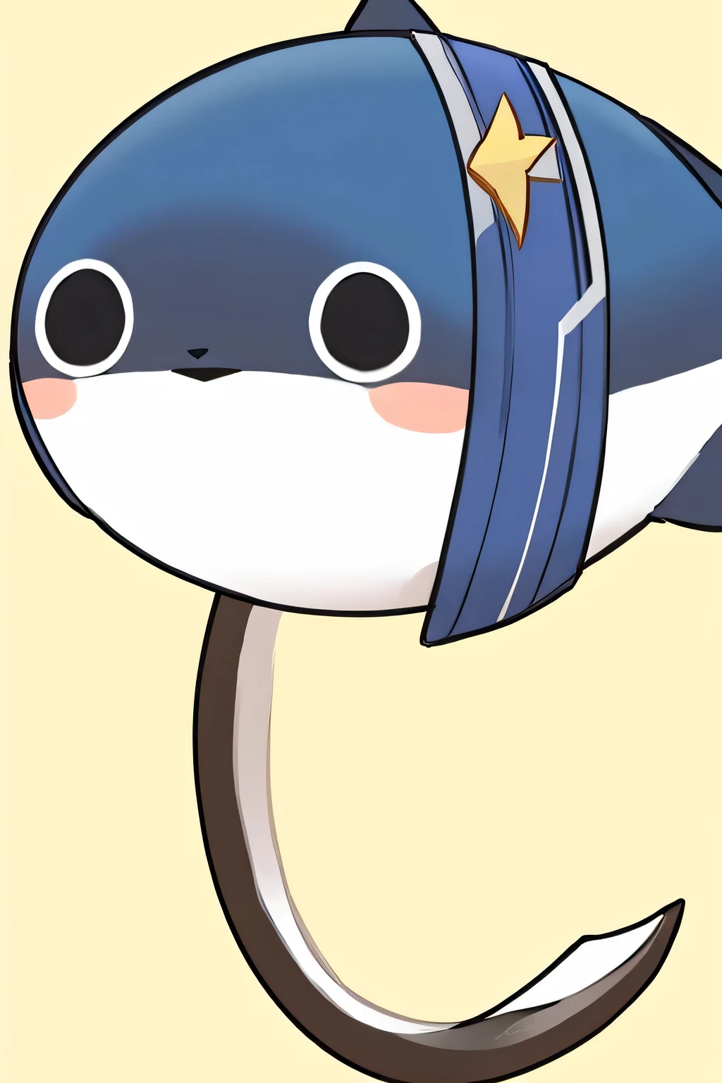 anime style、Sakabambaspis、fish、background white、plain background、no background、1 fish、cute