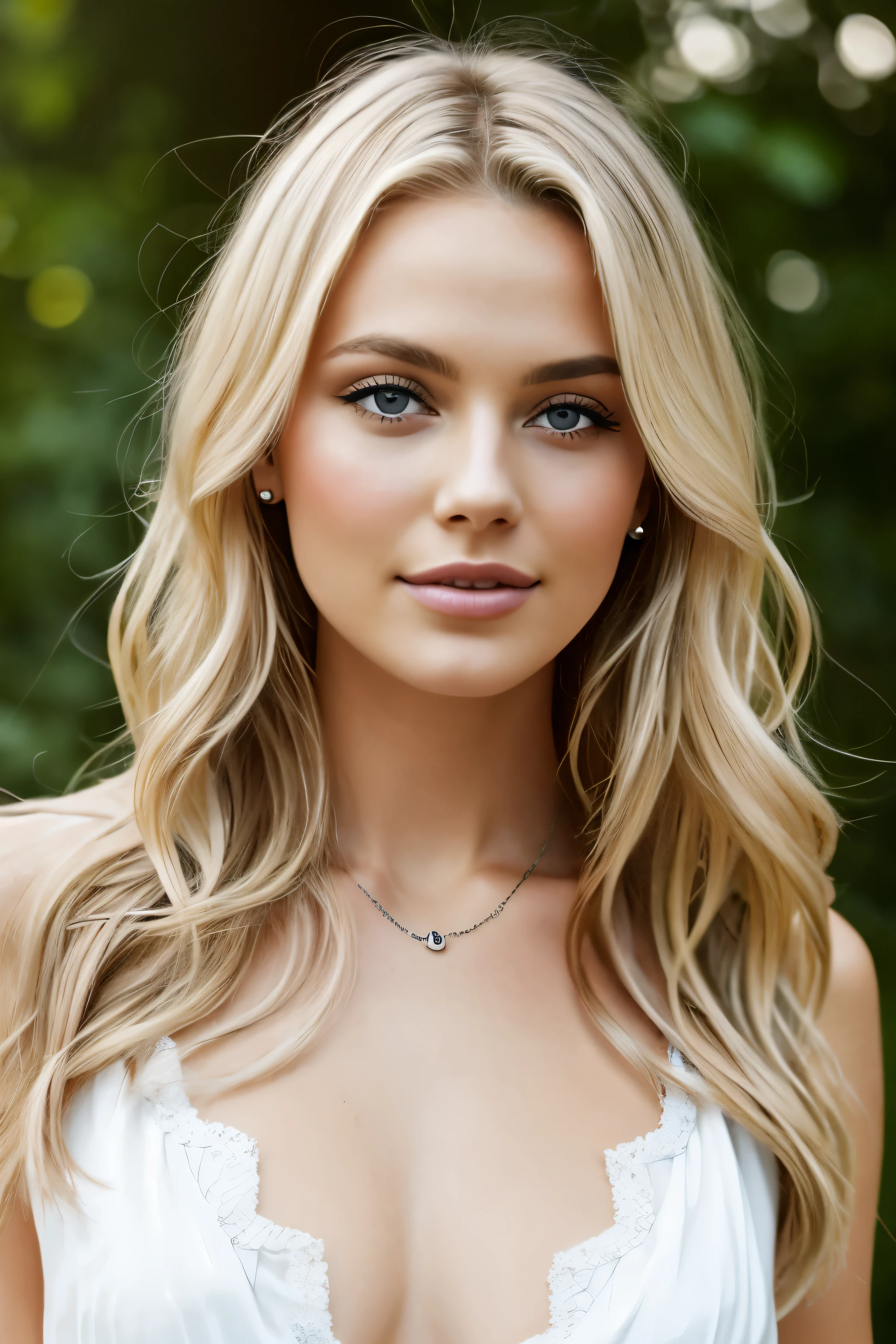 1 fille dans, 19 ans, seulement, cheveux longs, Seins colossaux, regarder la visionneuse, cheveux blond, épaules nues, yeux marrons, bijoux, tout le corps, un collier, Hors des épaules, Chandails, réaliste, Un sexy