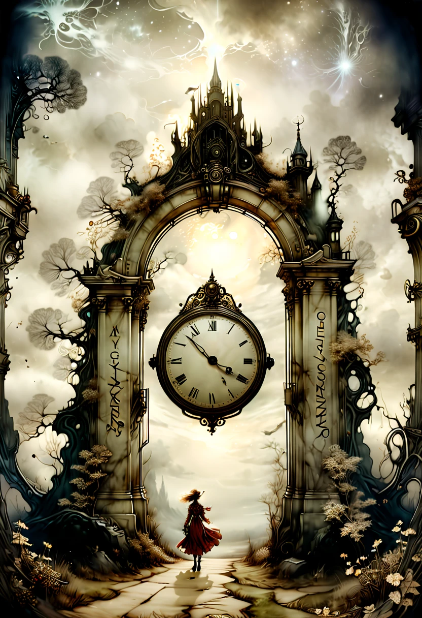 Forgotten gateway to time and space, by Arthur Rackham, best quality, masterpiece, high-definition details, 8k