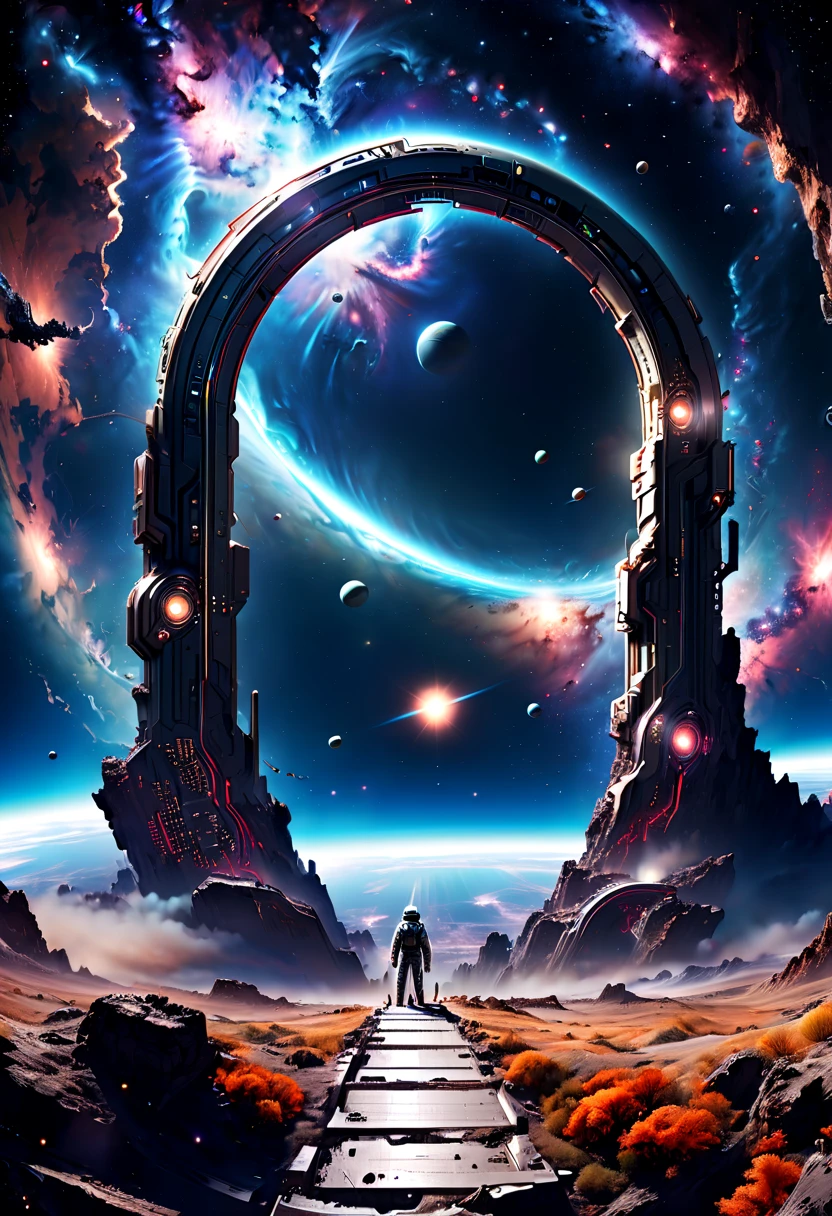 Forgotten gateway to unknown space, by Hiroyuki, best quality, masterpiece, high-definition details, 8k