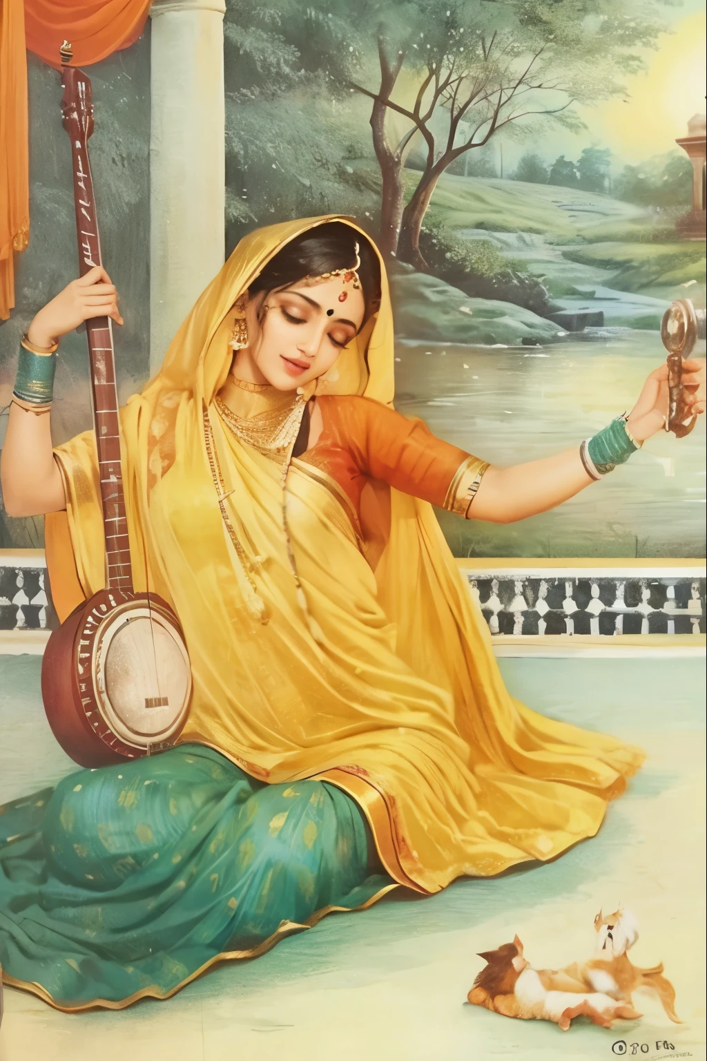 Krishna devotee Meera Bai singing