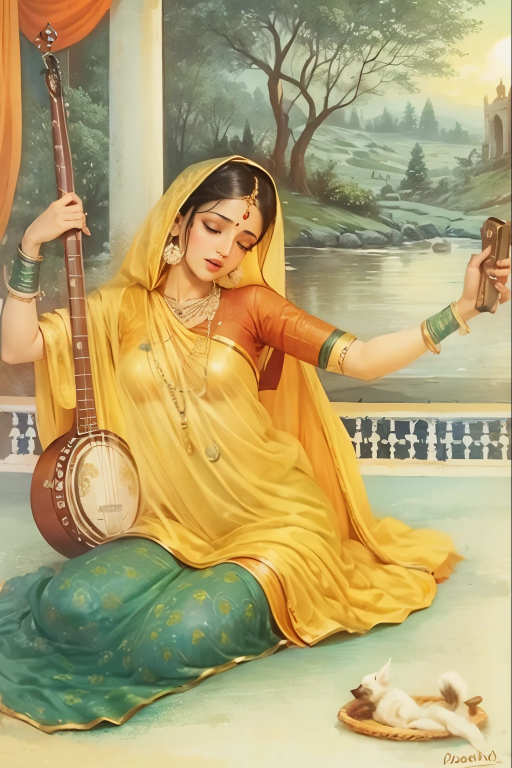 Krishna devotee Meera Bai singing