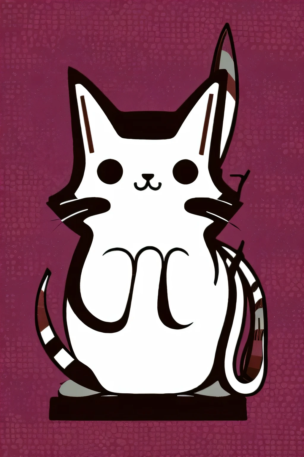 1 strange cat、character、strange cat、art、Background Simple