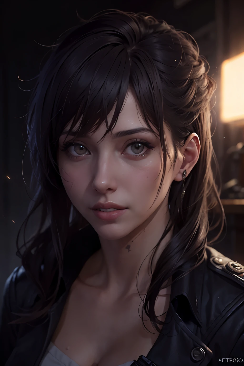 Sophie marceau head and shoulders portrait, 8k resolution concept art portrait by Greg Rutkowski, Artgerm, WLOP, Alphonse Mucha dynamic lighting hyperdetailed intricately detailed Splash art trending on Artstation triadic colors Unreal Engine 5 volumetric lighting((meilleure qualité)), ((chef-d'œuvre)), (détaillé), visage parfait