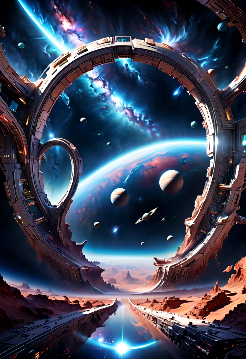 Forgotten gateway to unknown space, by Ross Tran, best quality, masterpiece, high-definition details, 8k
