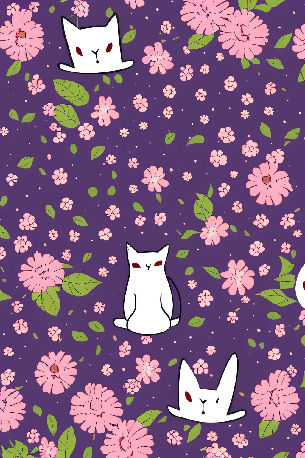 1 strange cat、character、strange cat、art、Background Simple