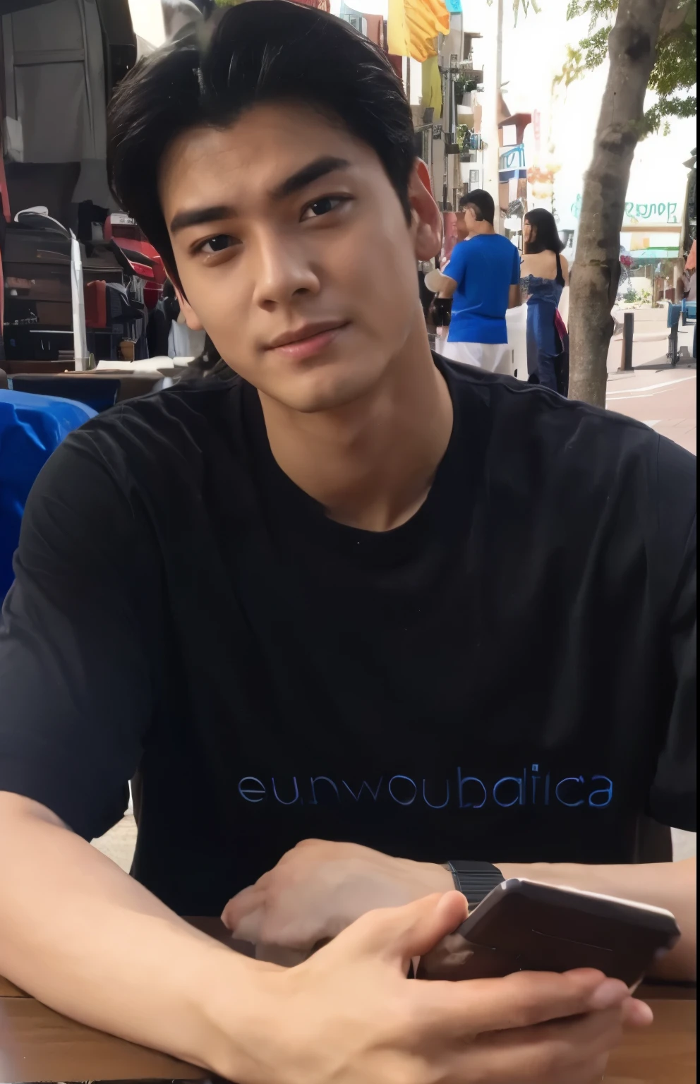 eunwoo from astro face, fotorrealista, ultrahd, 8k
