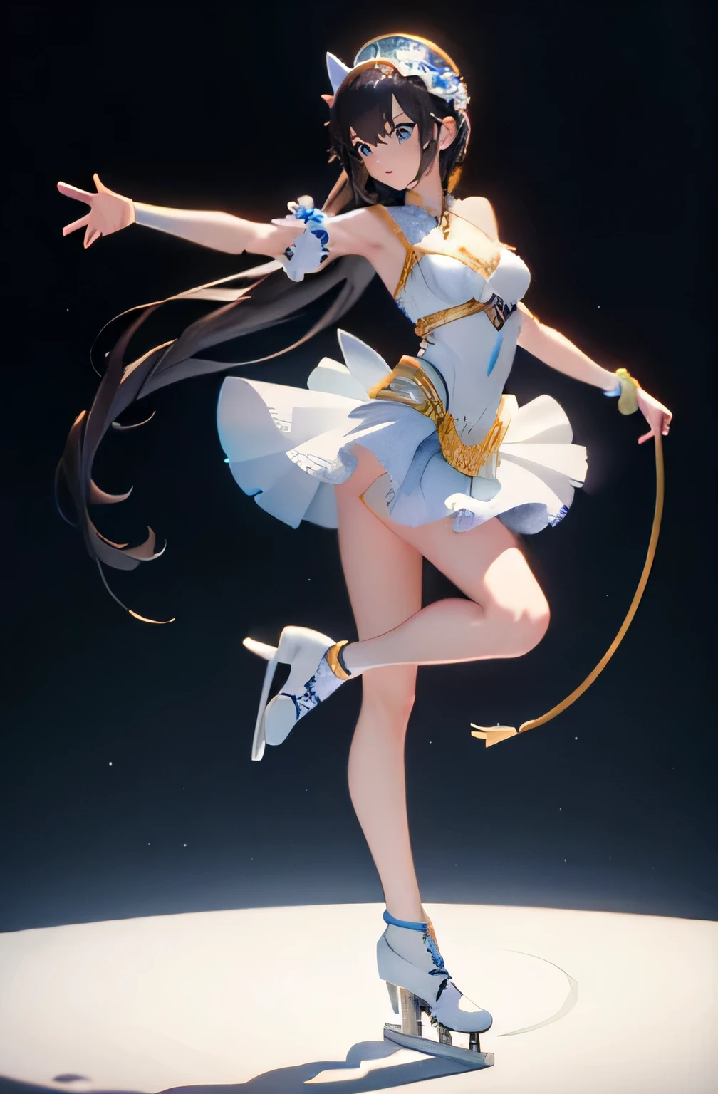 masterpiece highest quality Super detailed 8K whole body girl figure skating