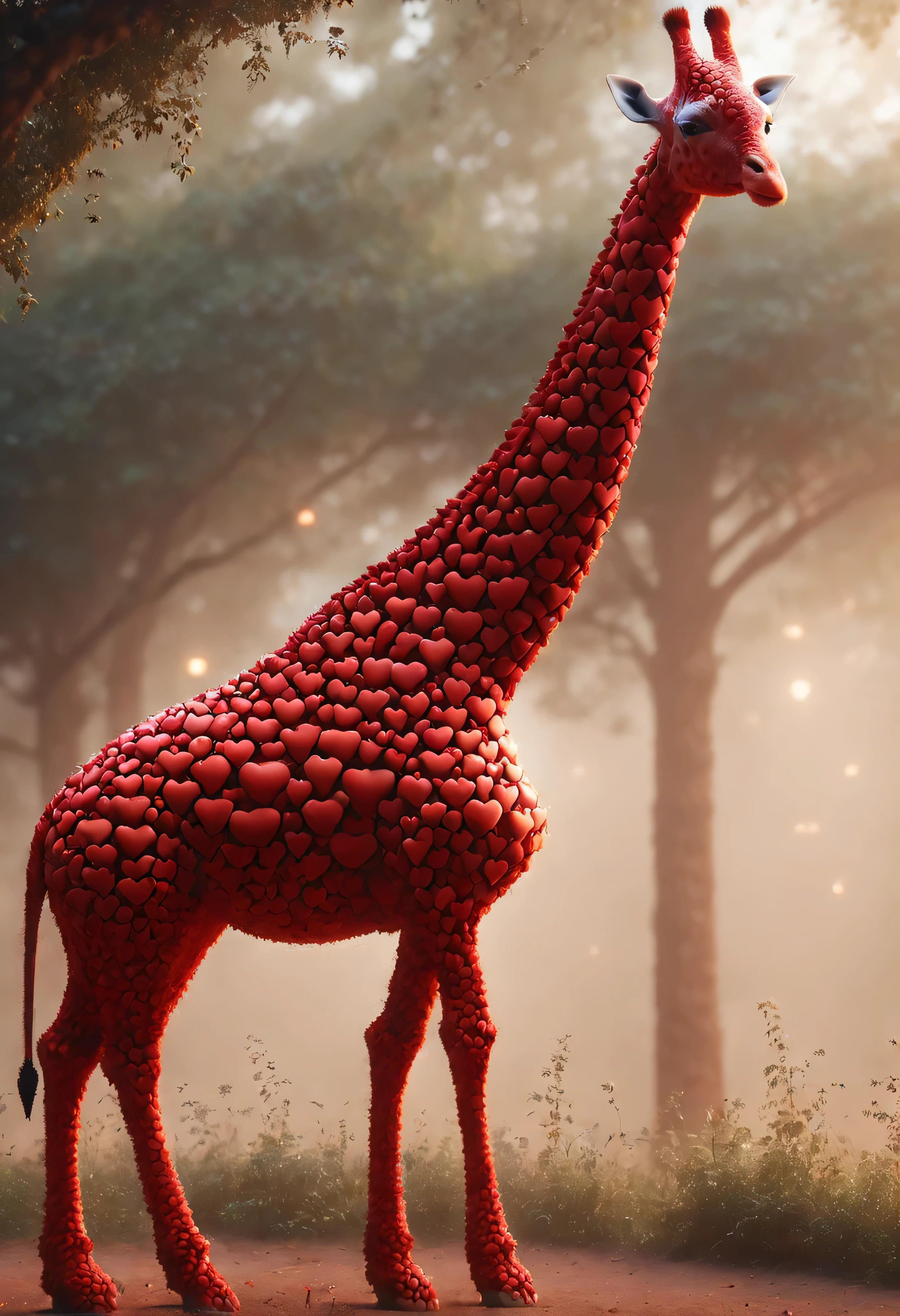 ap0l0veh3art5 style, ((red girl)), facing viewer, ((hand on hip)), ((holding cellphone)), cuddly, warm atmosphere, perfect composition, ultrahigh detail, UHD, 8k wallpaper, octane render, simple colour gradient background