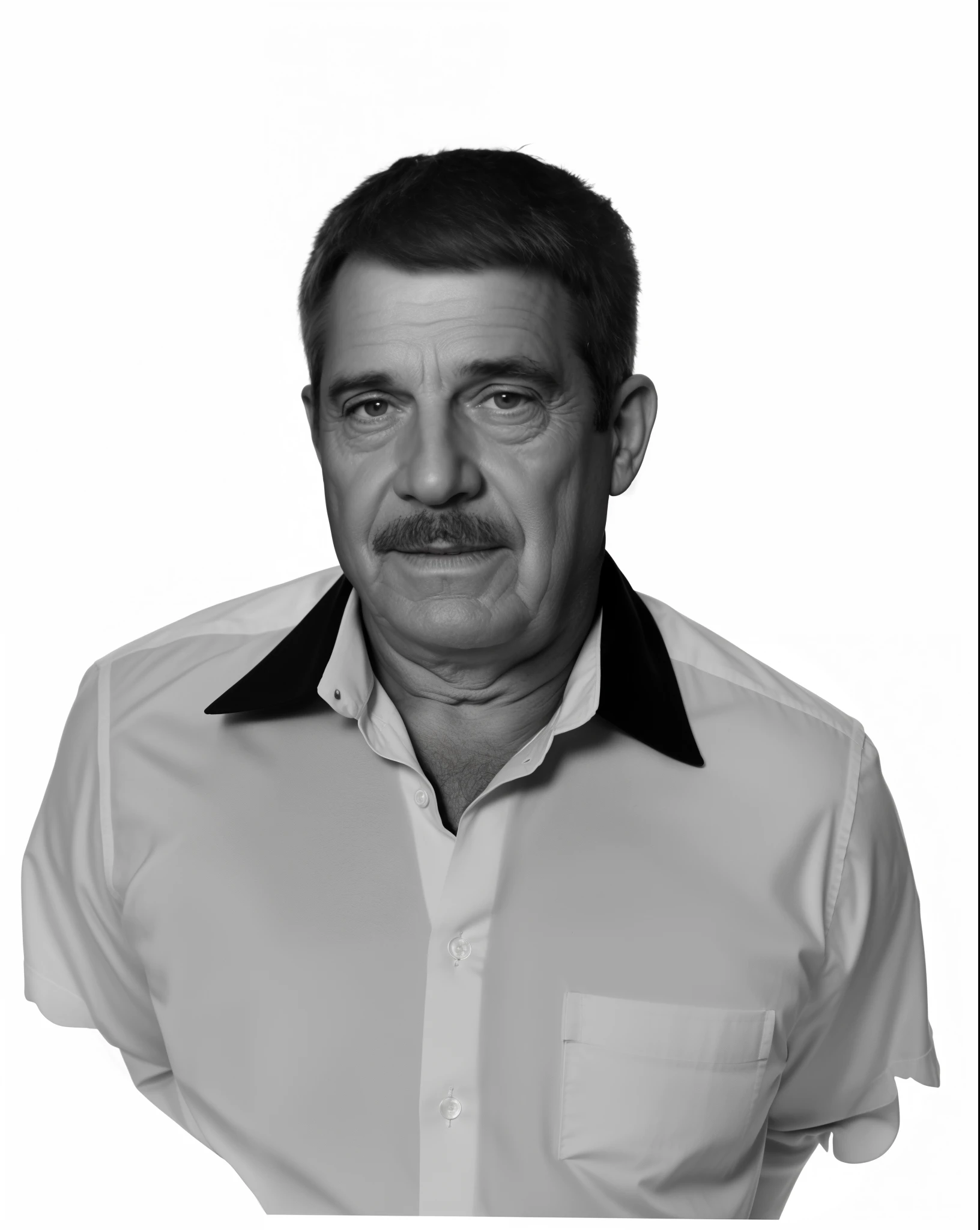 black and white photo, original, portrait of a man 60 years old, studio photo, HDR, SLR camera, soft lighting, high quality