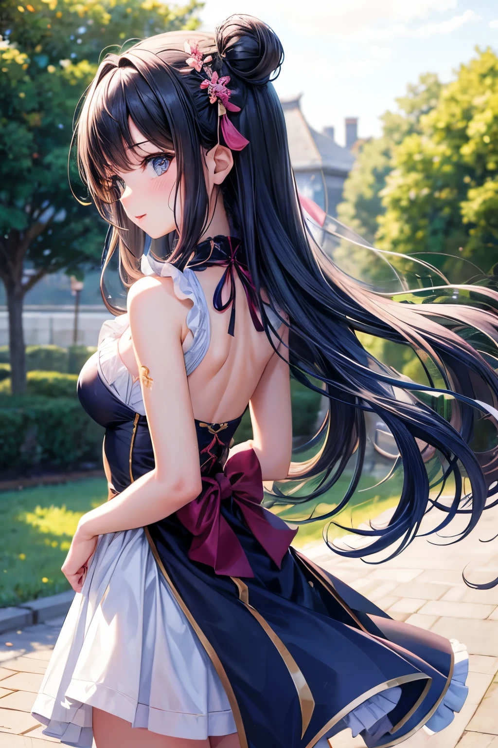 girl cute charming From the back sex anime transformation