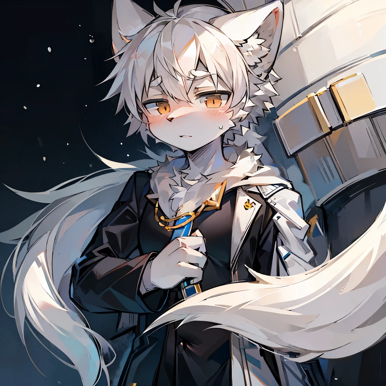white navy coat