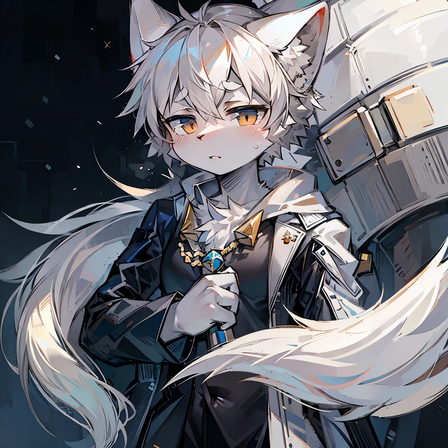 white navy coat