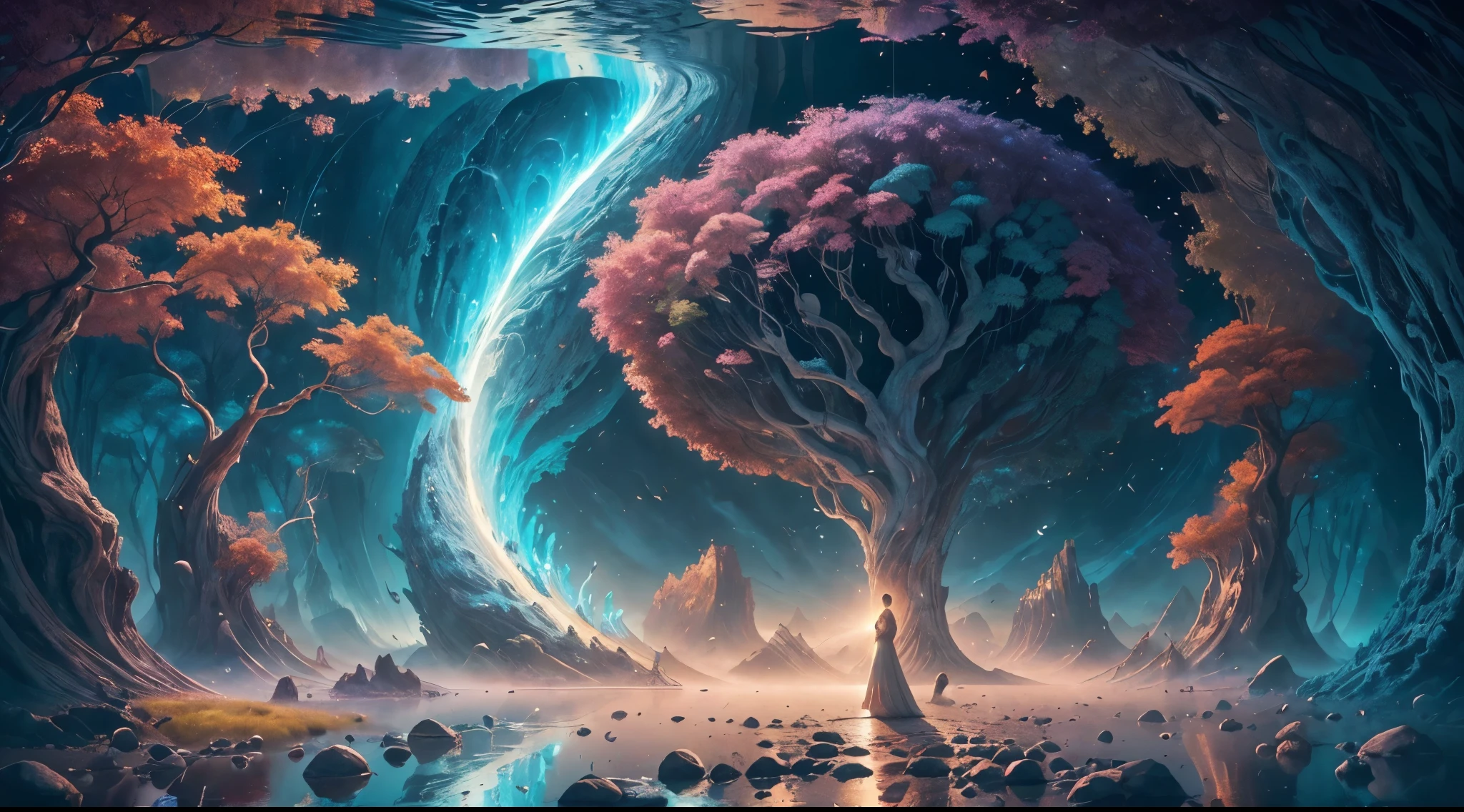 (Mejor calidad,4k,8k,high resolution,obra maestra:1.2),ultra detallado,Realista,Curiosidad,arte abstracto,impresionista,Trazos expresivos,Colores vibrantes,Formas fluidas,harmonious composition,Contrastes audaces,Playful textures,profundidad emocional,capas de significado,estimulante,narrativas ocultas,Evocative images,lucid dreaming,paisajes surrealistas,dynamic energy,Perspectiva no convencional,multidimensional,exploration of the subconscious,Belleza impresionante,encanto misterioso,Imaginative storytelling,Infinitas posibilidades,experiencia trascendente,creatividad ilimitada,artistic beginning,expresionismo abstracto,Abrazo de lo desconocido,stimulation of the senses,viaje de la mente y el alma,inspiring awe and contemplation.