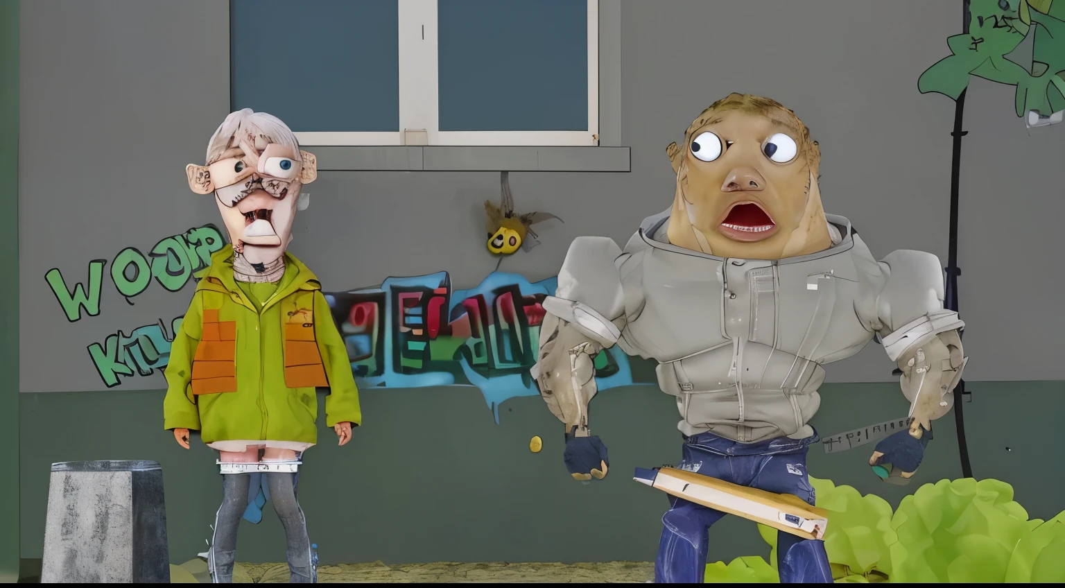 Ultra realitic photo of 2 friends