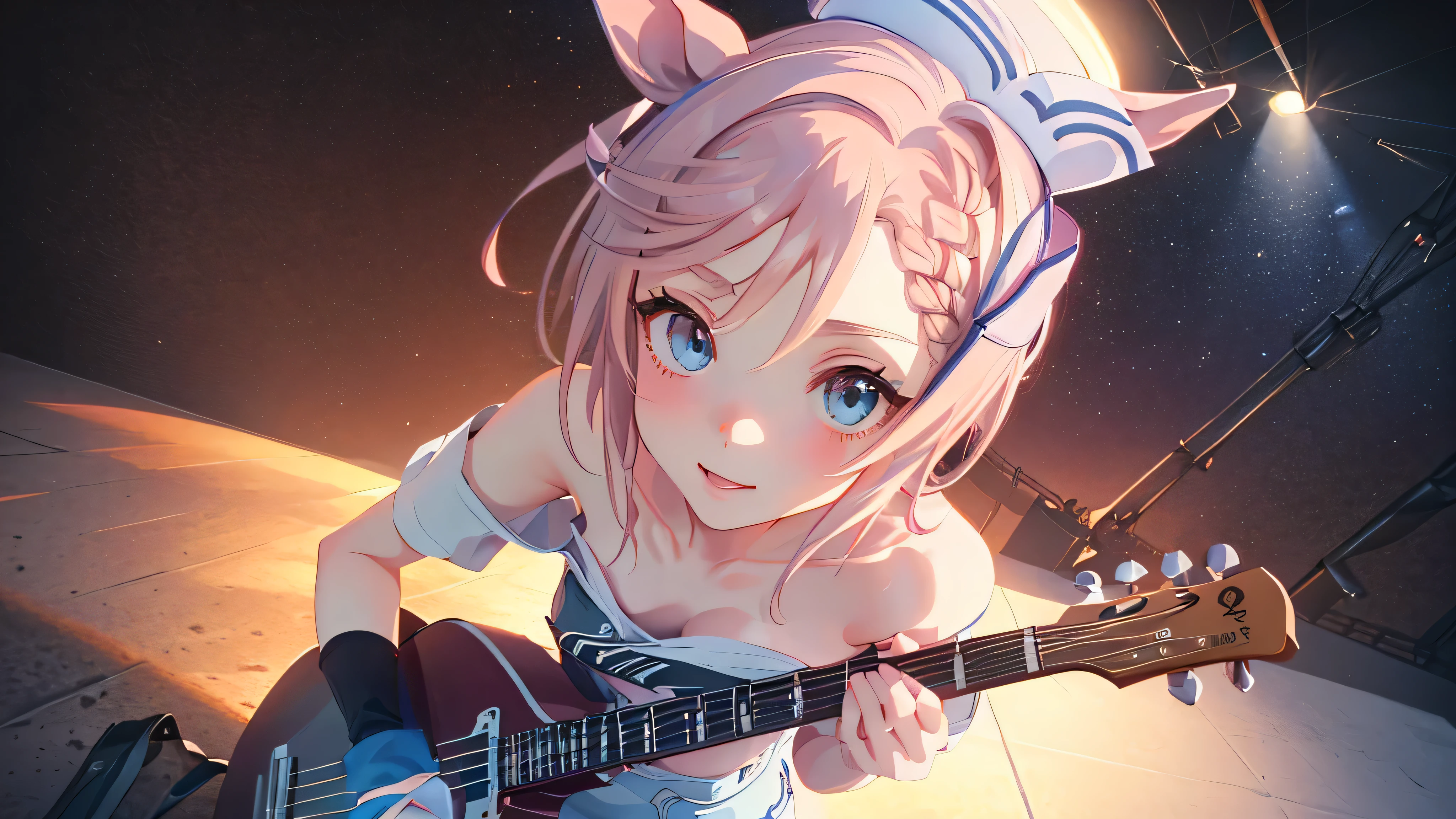(highest quality,4K,8K,High resolution,masterpiece:1.2),Super detailed,(realistic,photorealistic,photo-realistic:1.37),bright colors,sharp focus,Physically based rendering,HDR,UHD,studio lighting,Extremely detailed explanation Venus Spark,beautiful and detailed eyes,beautiful detailed lips,long eyelashes,Dainty nose,flowing hair,female character,Full of energy,running,Athletic Poses,fun means of expression: Oil,traditional techniques,Fine brush strokes,rich textures,Subtle blending scene details:lush greenery,blooming flowers,Tall trees々,Sunlight shining through the leaves,clear green sky,grass under her feet,A colorful merry-go-round can be seen in the background,Artistic style of shadow appearing on the ground: concept artist,romantic,children's storybook,fantasy,quirky color palette:Soft pastels,shades of pink,green,green,ポップなbright colorsの照明で:soft golden hour light,Play with shadows and highlights,Create a warm and cozy atmosphere