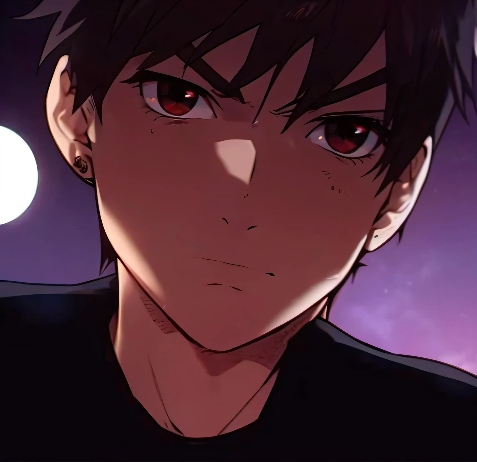 estilo anime, Um cara agachado no telhado, ao ar livre, tronco, evil eyes, nervoso, olhos castanhos, DIABO, dark smoke, fire in city building, vista frontal, foco no visualizador, Foto Real, ultra detalhado, obra de arte, qualidade ultra alta, ultra high resolution, ultra realista, ultra reflection, Ultra Lighting, fundo detalhado, dramatic lighting, Sutil, Tom escuro, 8k