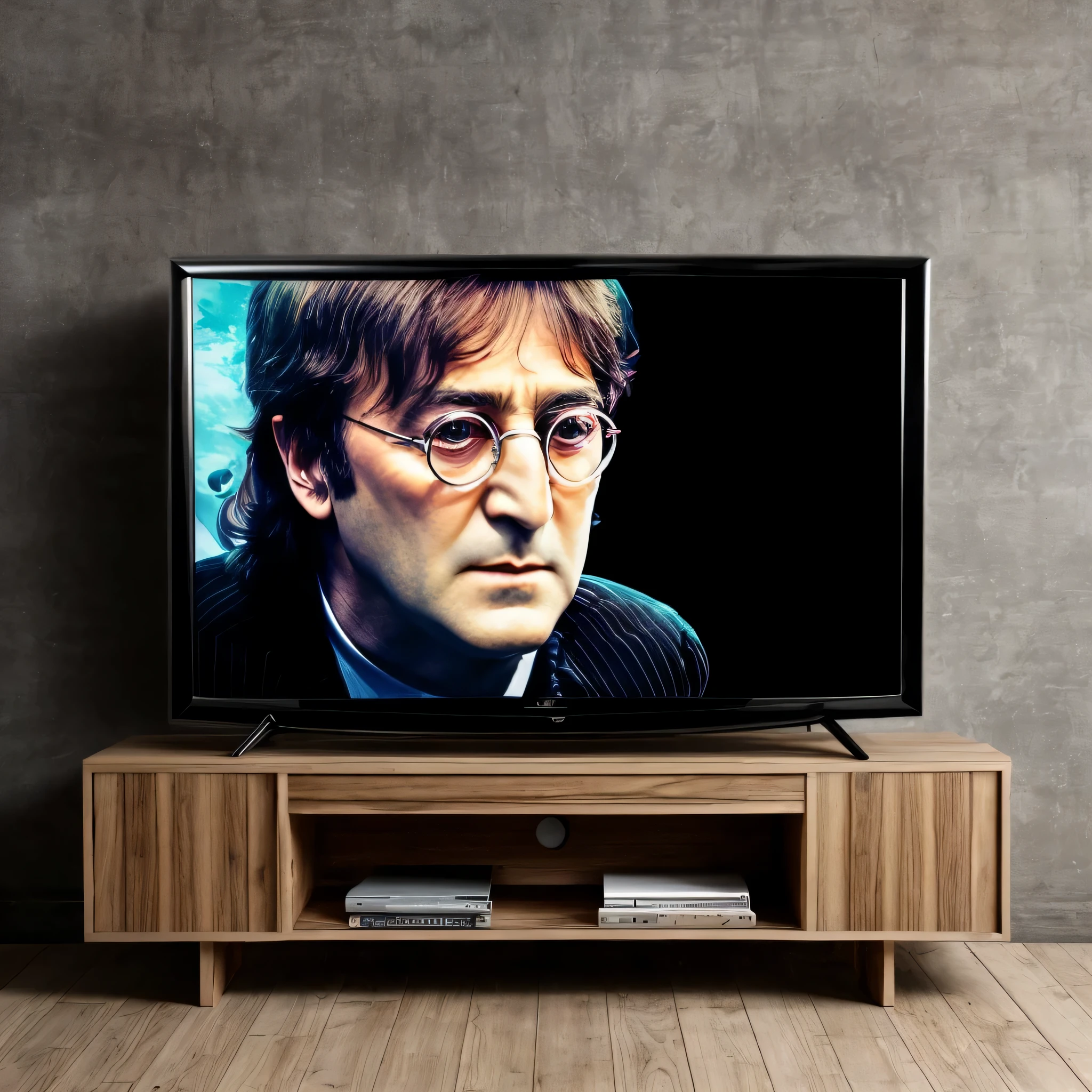 Produce images that transform your TV into a fantasy world。, John Lennon&#39;presence enhances the viewing experience, Music and magic combine in an unexpected visual spectacle