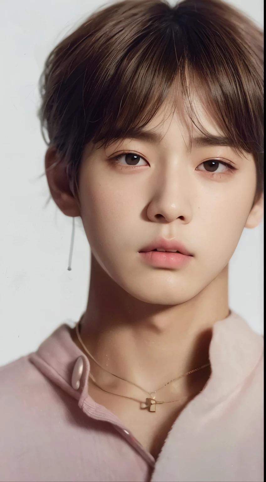 There's a kid with headphones on and a pink sweater, ulzzang, Ulzzang masculino, Wan adorable cara coreana, Cai Xukun, kanliu666, Jinyoung Shin, Ruan lindo vtuber, Kim Doyoung, Chiho, e-chica, E - Chica, Jung Jaehyun, Jaeyeon Nam, Sakimichan