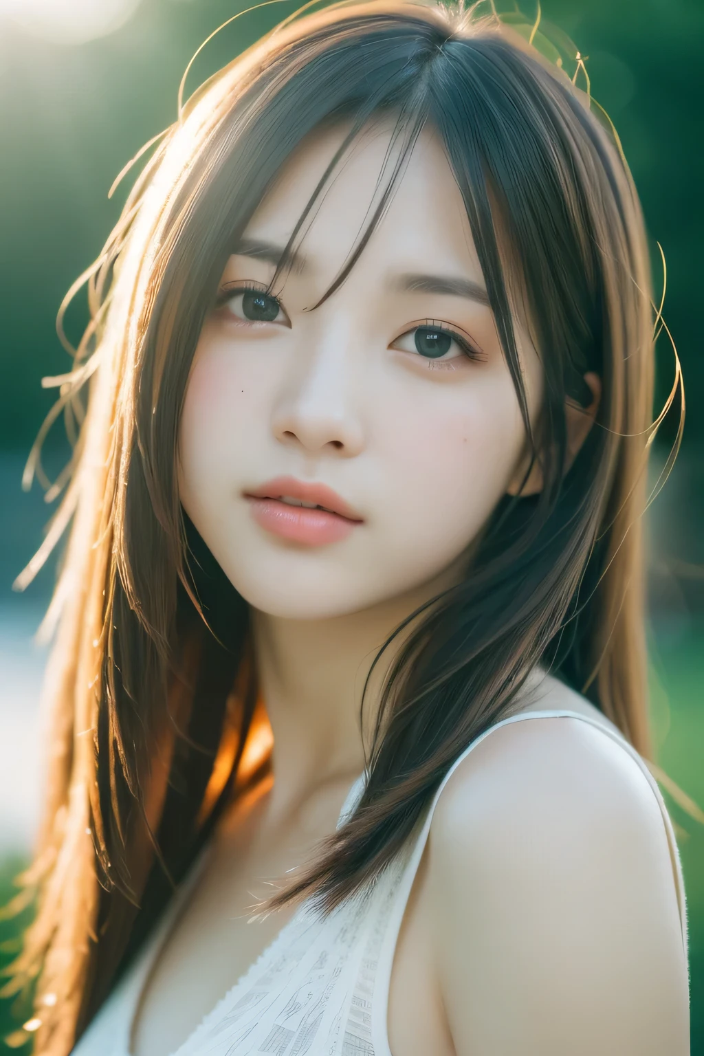 (8K,RAW photo, masterpiece),(realistic, photo-realistic:1.2),(extremely detailed 8K wallpaper),(sharp focus, Depth of bounds written),(blur background:1.2),(sunlight during the day:1.2),look at the camera, 1 girl