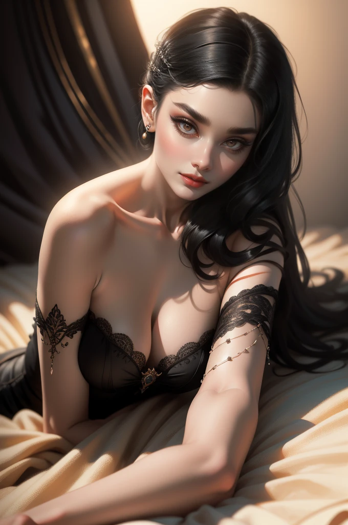 (Masterpiece - Ultra-Detailed, High Resolution) Prepare to be enchanted by a true masterpiece that combines ultra-detailed art with high-resolution rendering. This work shows a mesmerizing woman, with short, black hair, 1928s style, Audrey Hepburn (1.3) and captivating dark brown eyes (1.2), New York illustration style, wearing red lipstick, emanating an aura of elegance and mystery. Wearing classic victorian dress 1928s clothing. Intricate details and realistic textures invite you to explore every aspect of this enchanting composition. Black dress. reading, writing, walking, backwards, lying down, standing, dynamic poses, mouth closed. Different posture , dynamic poses, mouth closed. Different posture, with chin resting on shoulder. Perfect fingers. Get ready to dive into a world where beauty and craftsmanship merge perfectly.