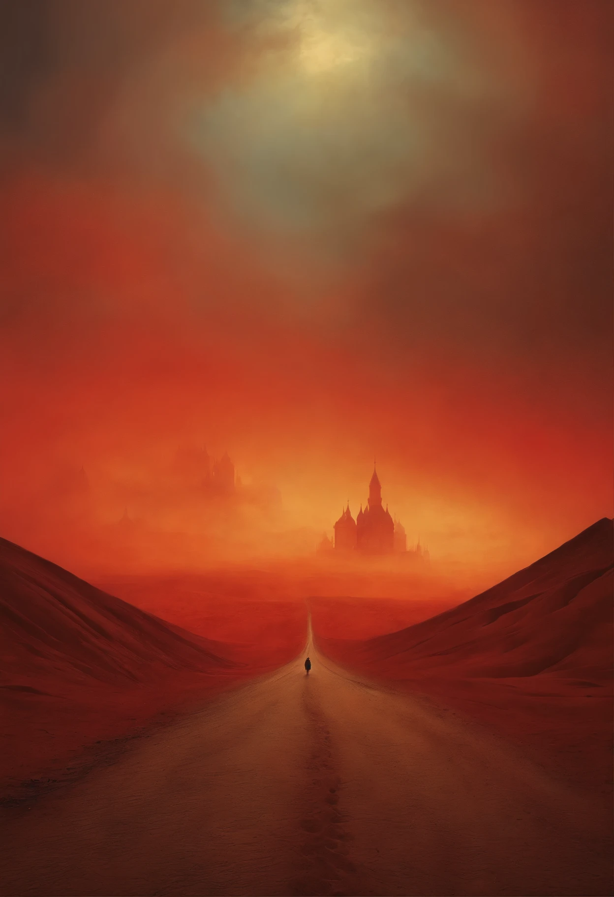 Image in the style of Zdzisław Beksiński (the Red Square,, Seems, that they are searching for their souls. (Exaggerated movements,) (Arid climate) (heads in the style of painting by Francis Bacon) (Atmosphere of amazement) (post-apocalyptic) (oppressor)